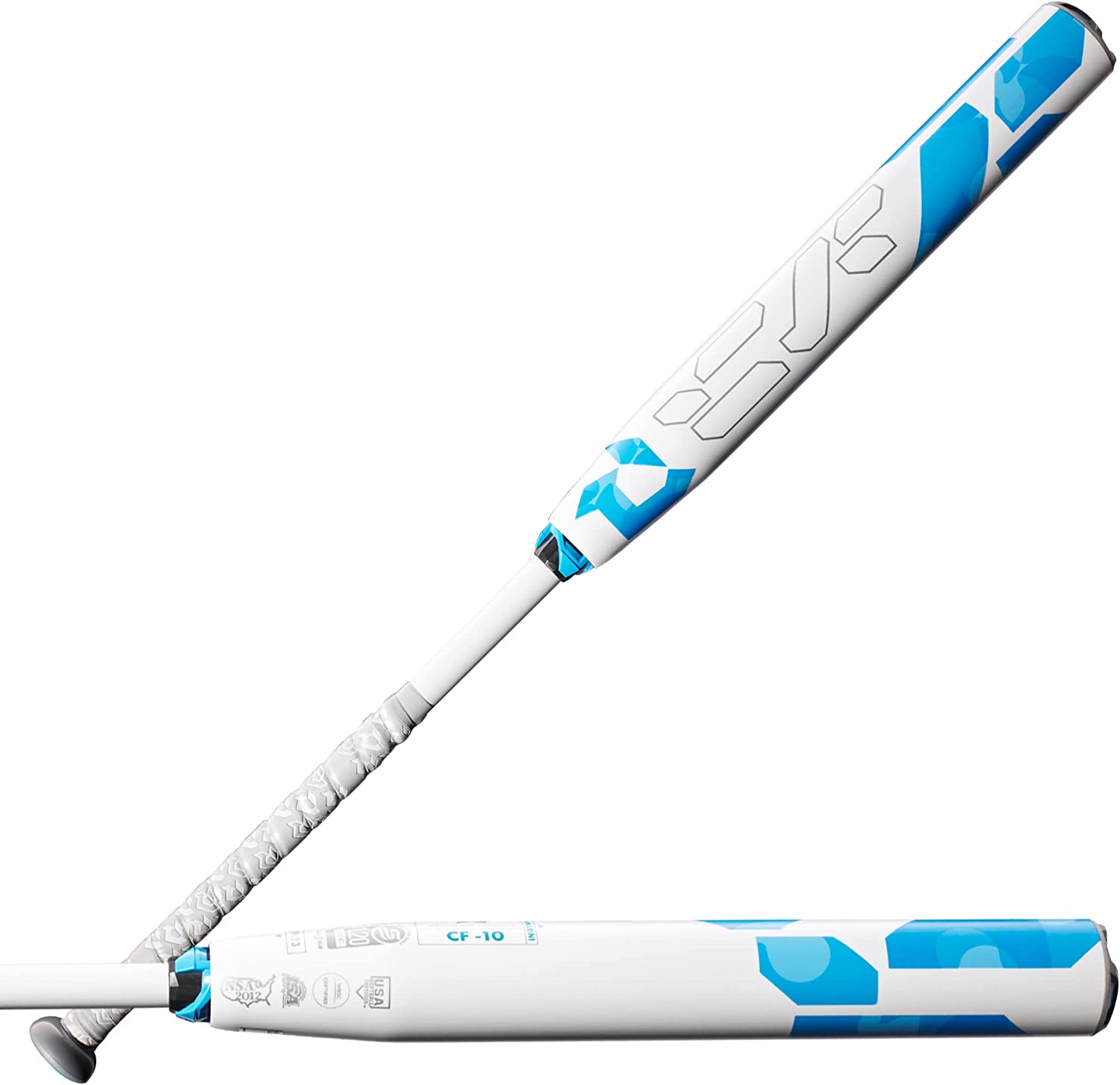 2023 DeMarini CF® Fastpitch Softball Bat - 2 Piece Composite Design, White/Blue - Perfect for Competitive Fastpitch Games & Training