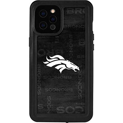 Waterproof iPhone 12 Pro Max Case - Officially Licensed NFL Denver Broncos Black & White Phone Cover | Shockproof Protection for Outdoor, Sports & Daily Use