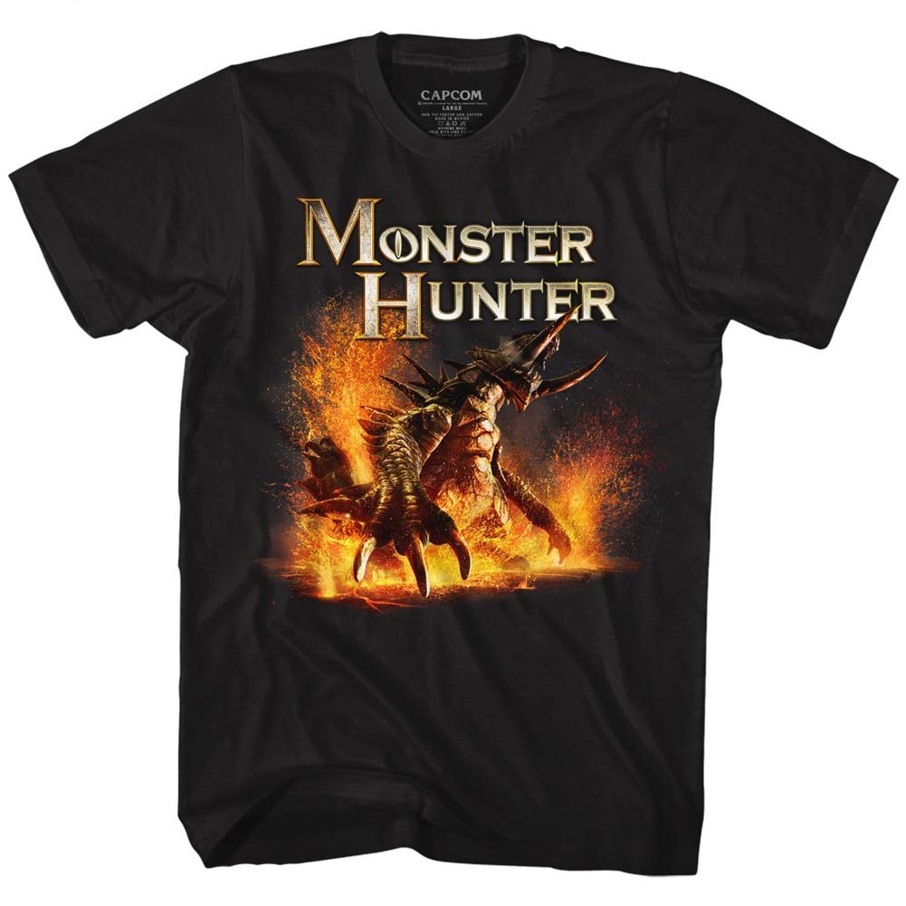 Monster Hunter Video Game Beast Black Adult T-Shirt - Cool Gaming Graphic Tee for Men & Women - Perfect for Cosplay, Conventions & Casual Wear