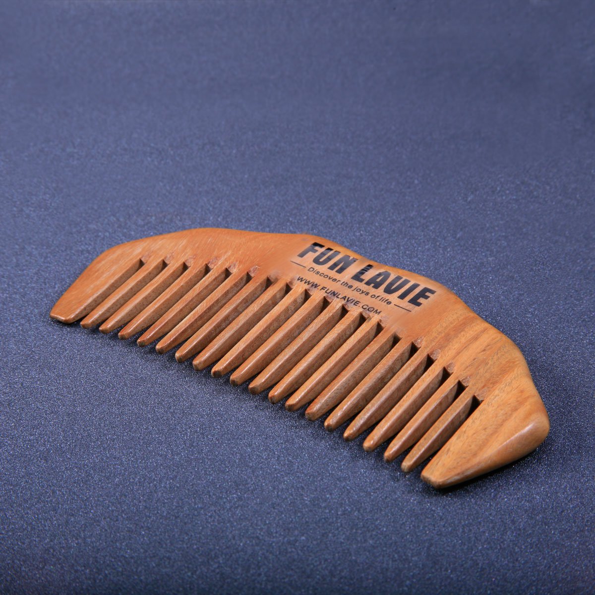 Premium Wide Tooth Hair Comb - 4.7 Inch Sandalwood Pocket Comb for Detangling & Styling | Travel, Purse & Everyday Use | Natural Green Wooden Comb for Healthy Hair