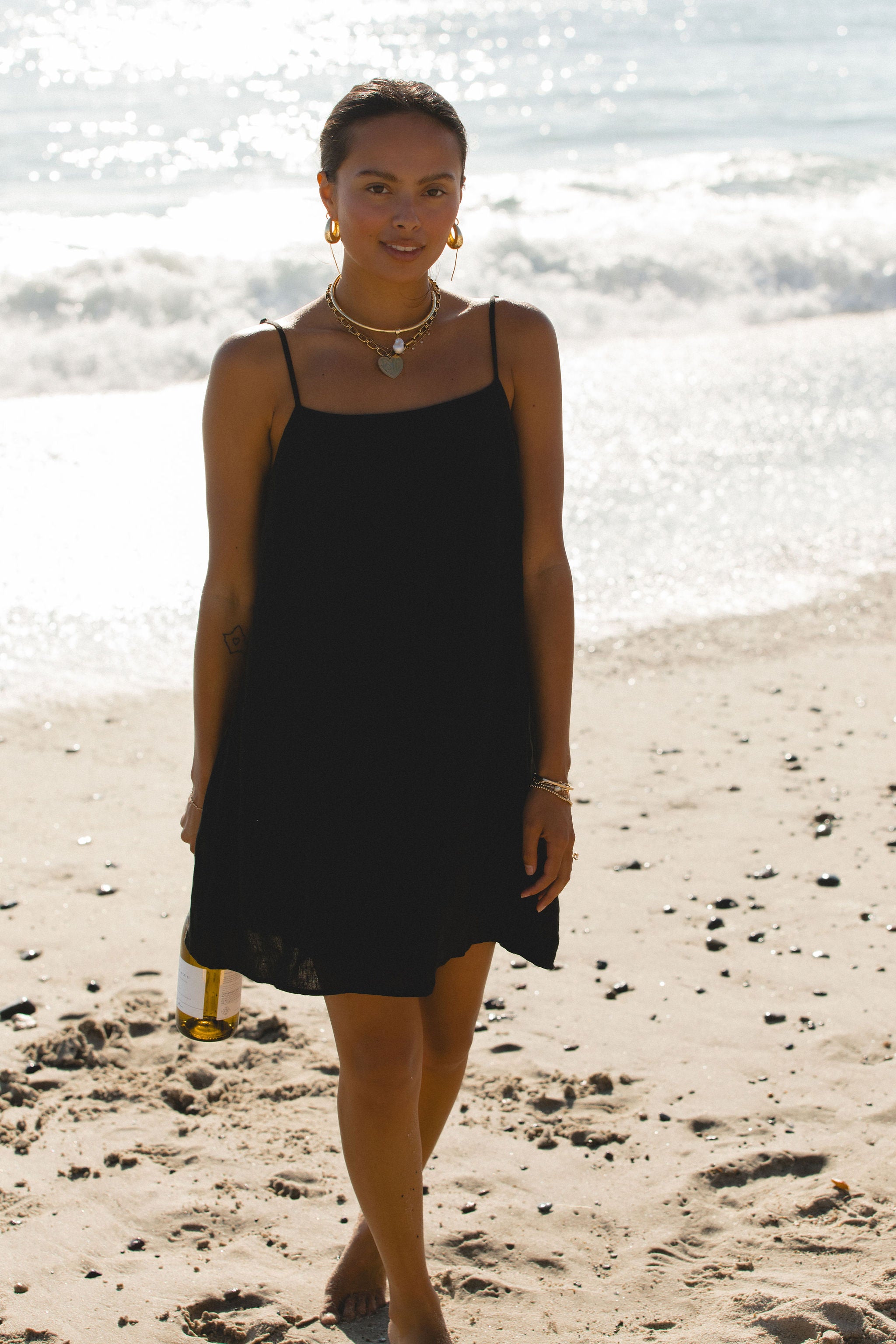 Sicily Linen Mini Dress for Women - Breathable Summer Sundress with Pockets | Perfect for Beach Vacation, Date Night & Casual Outings