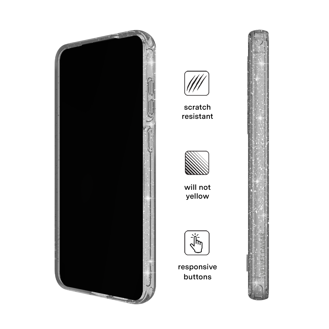 Samsung Galaxy Phone Case with Grey Stardust Design - Slim Protective Cover for Everyday Use, Work & Travel