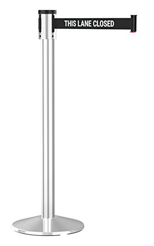 Silver Post w/ This Lane Closed Belt