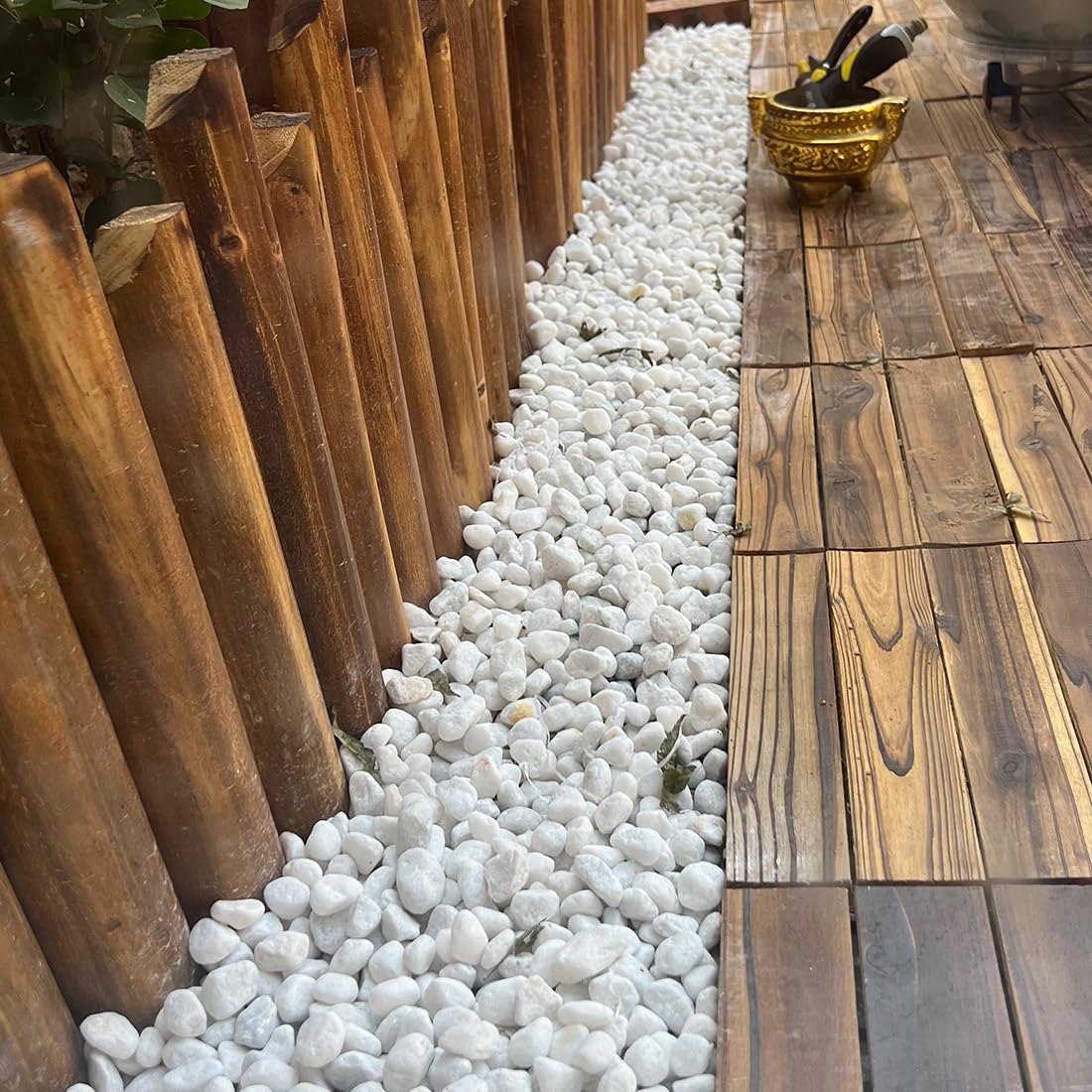5lb White Pebbles for Indoor Plants - 1-2 Inch Natural River Rocks, Snow White Decorative Stones for Fish Tanks, Vases, Crafts, Home Decor & Garden Landscaping - Perfect for Zen Gardens, Terrariums, and Succulent Arrangements