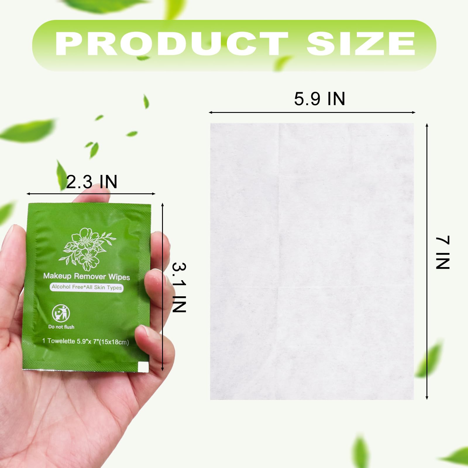 **Bulk Individually Wrapped Makeup Remover Wipes - 200 Count, Gentle Facial Cleansing for Mascara & Lipstick, Travel-Friendly & Hypoallergenic - Perfect for Hotels, Gym, and On-the-Go Use**
