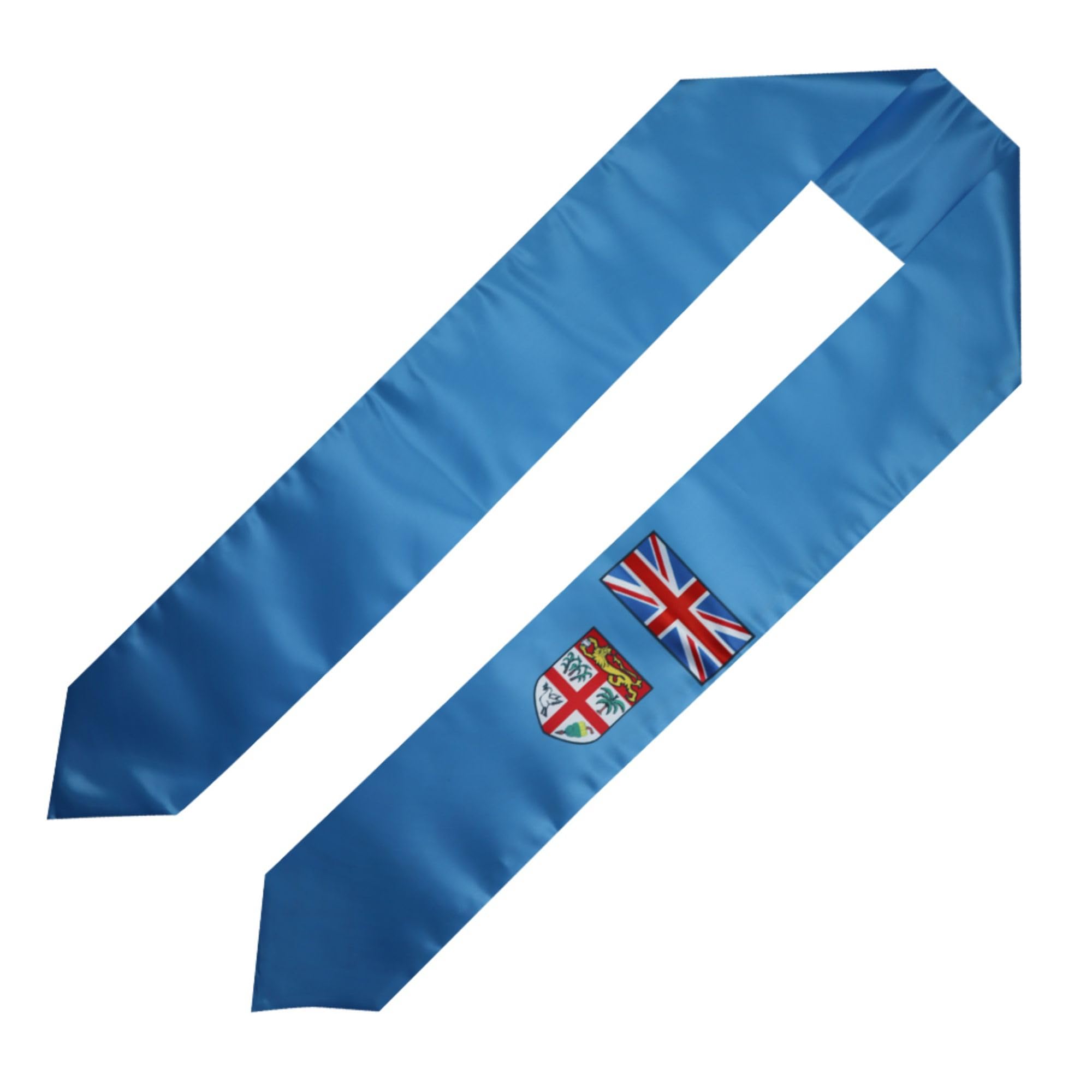 Fiji Flag Graduation Stole - 180x13cm Double Sided Sash for International Students - Perfect for Study Abroad Graduation Ceremonies, Decorations & Gifts