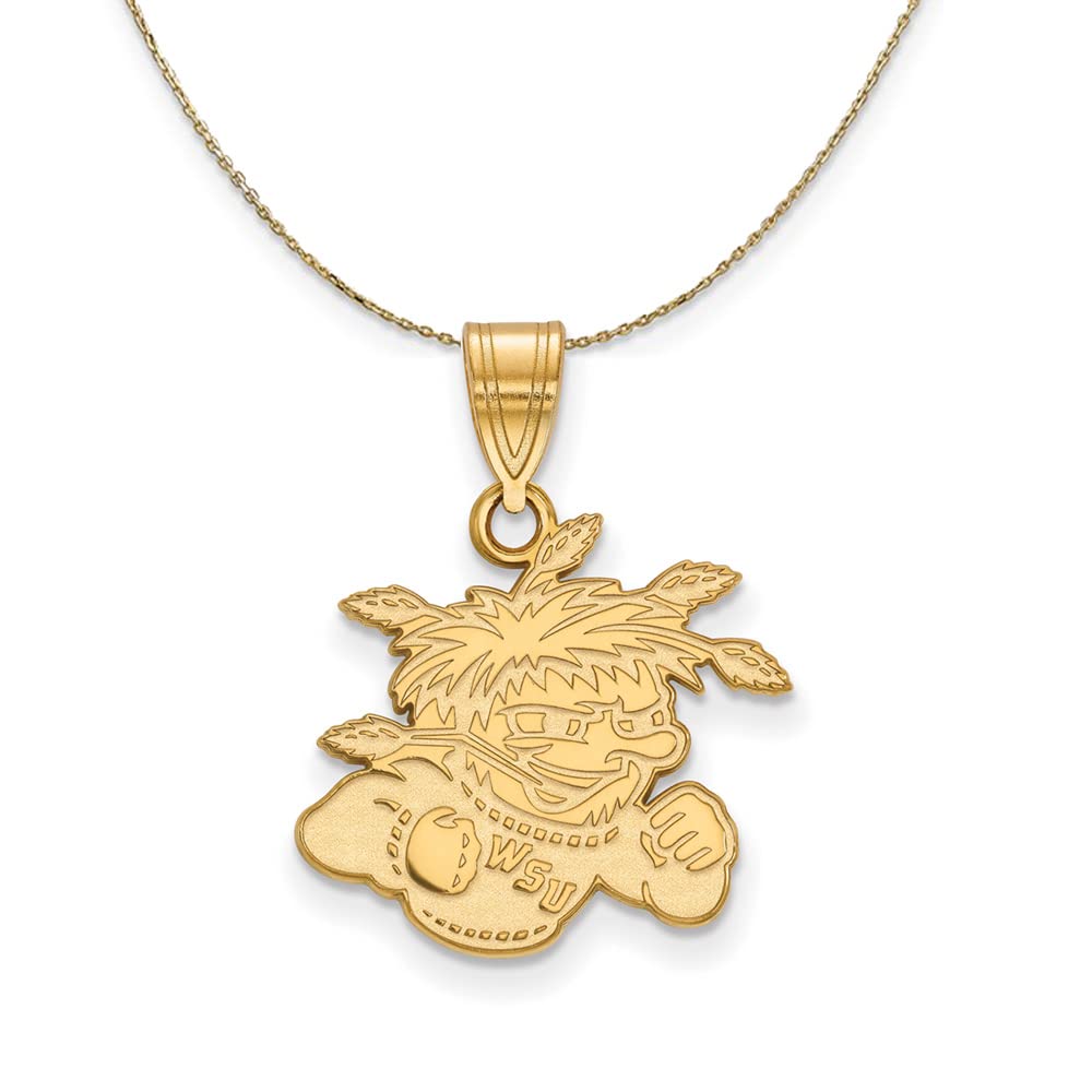 14k Yellow Gold Wichita State Necklace for Graduation Gifts