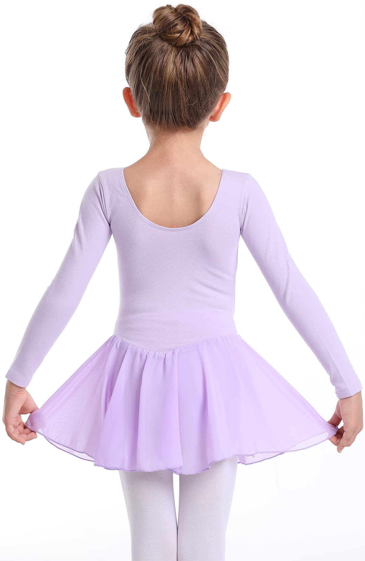 Girls Ballet Leotard with Skirt - Toddler Dance Outfit for Ballet & Gymnastics | Classic Short Sleeve Ballerina Dress for Recitals & Practice