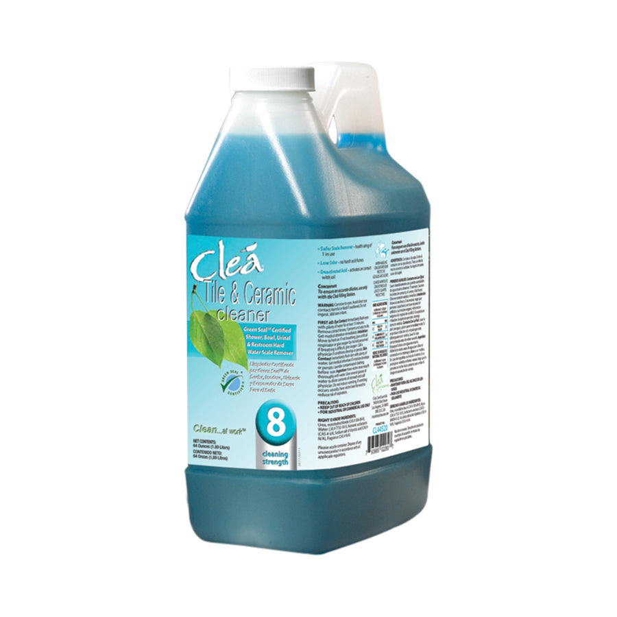 Clea Tile & Ceramic Cleaner - 64oz (3 Pack) - Powerful Bathroom & Kitchen Surface Cleaner for Grout, Shower Tiles, Countertops & More