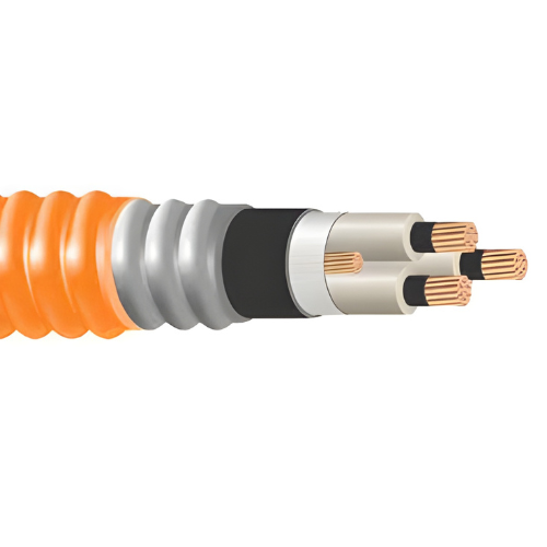 1 AWG 3C W/GRND TECK 90 Copper Unshielded EPR Power Cable - Orange PVC Jacket 5kV - Heavy Duty Electrical Wiring for Industrial & Commercial Use
