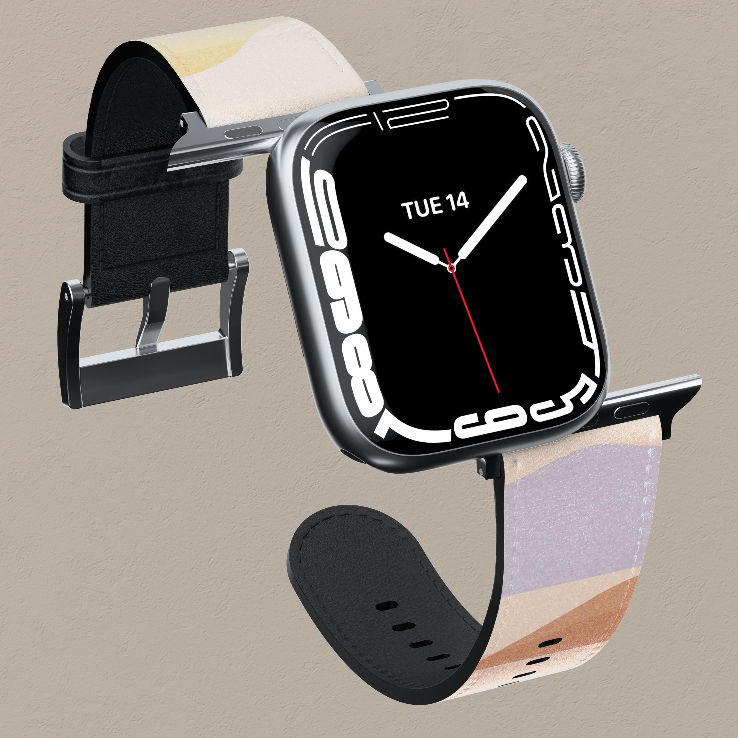 Premium Cloudy Layers Apple Watch Band - Soft Silicone Replacement Strap for Apple Watch Series 9/8/7/6/SE - Fashionable & Comfortable Accessory for Workouts, Running & Everyday Wear
