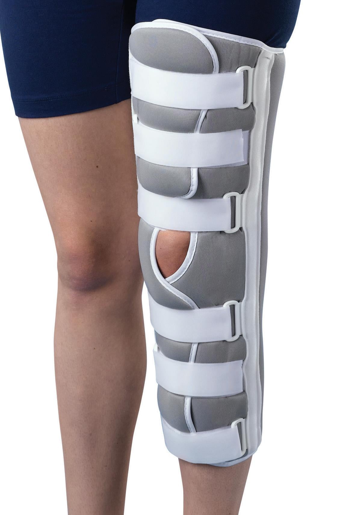 Tricot Foam Knee Immobilizer - Adjustable Support Brace for Pain Relief & Injury Recovery - Size Small (16