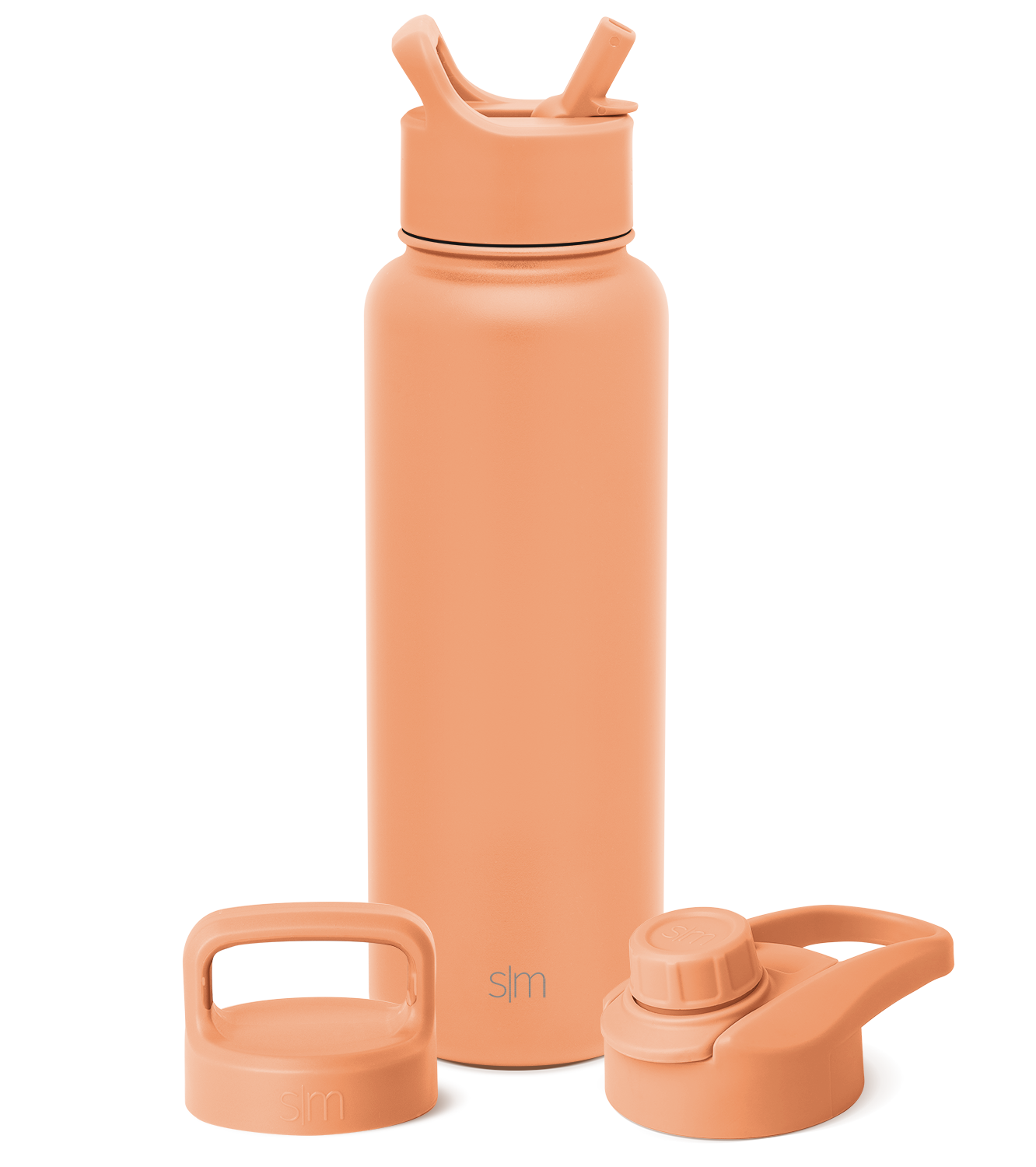 Summit Insulated Stainless Steel Water Bottle with 3 Lids - Straw, Chug & Handle | Leakproof & BPA-Free | Perfect for Gym, Hiking & Outdoor Activities