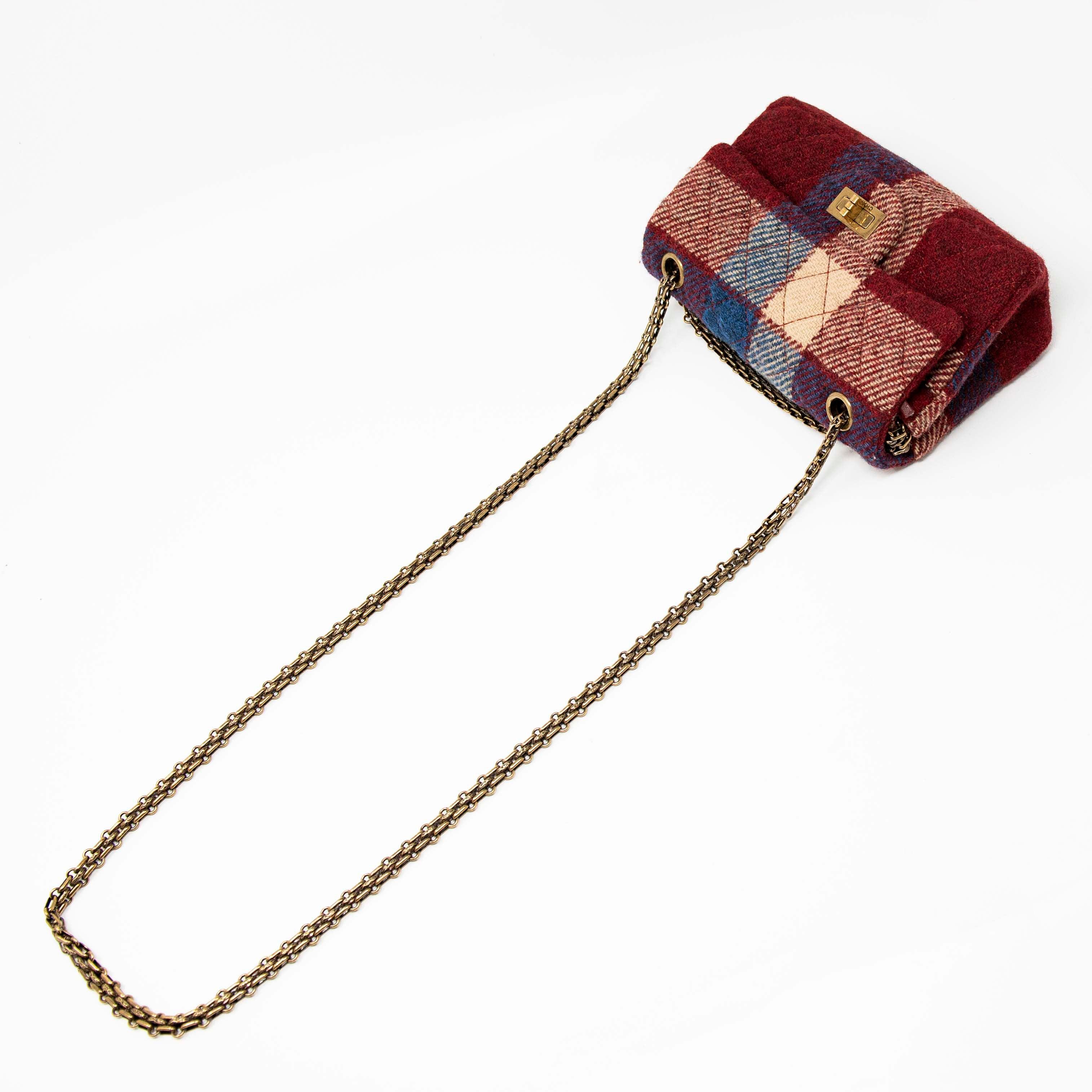 Chanel Red Tweed 2.55 Reissue 224 Flap Bag - Luxury Designer Handbag for Women | Perfect for Evening Events, Parties & Special Occasions