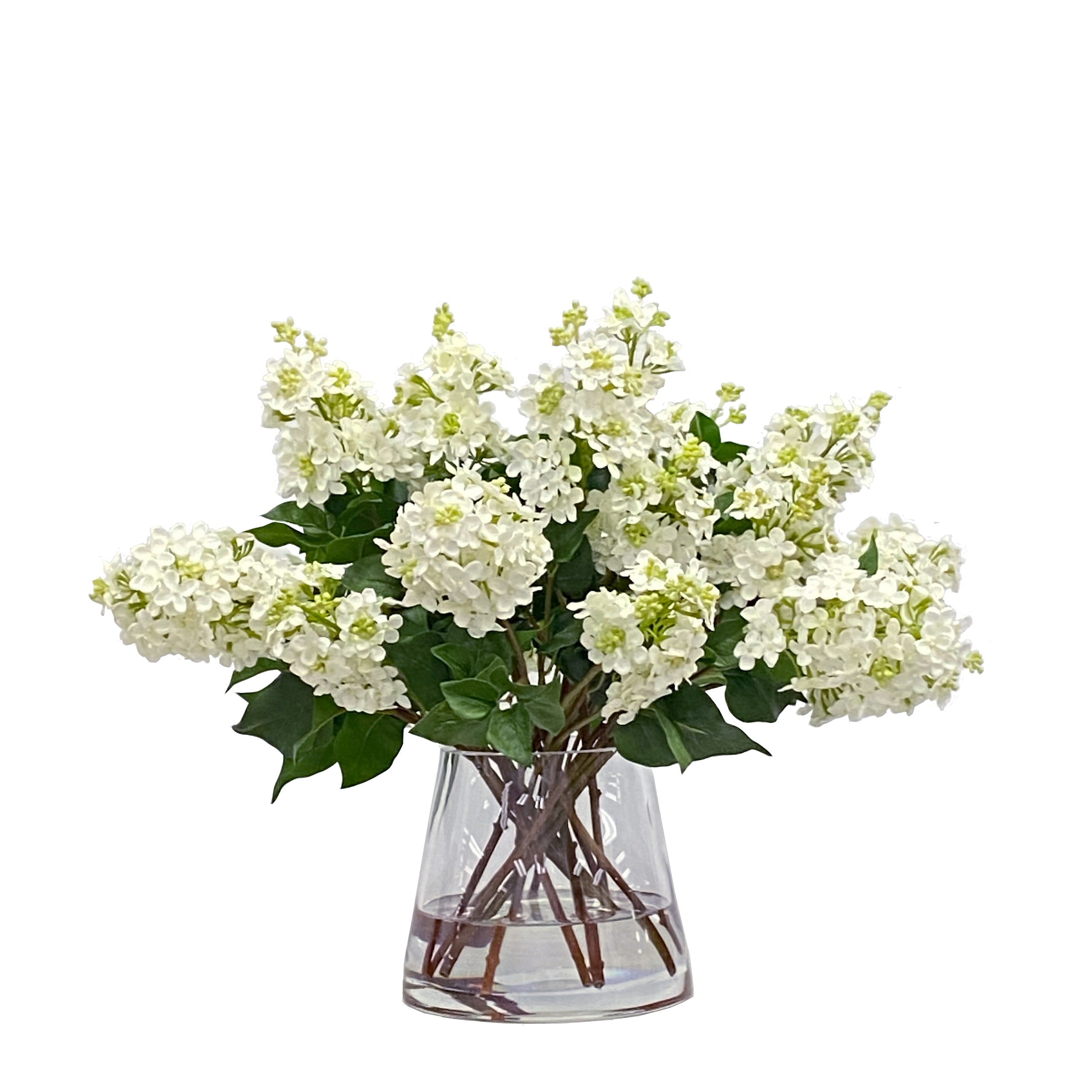 Beautiful Lilacs in Glass Vase - Fresh Cut Flowers for Home Decor, Wedding Centerpieces & Romantic Gifts