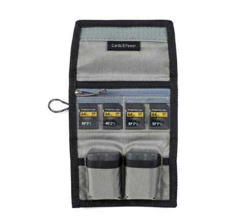 Think Tank Photo Memory Card and Battery Wallet (Black Slate) - Secure Storage for SD Cards & Camera Batteries - Perfect for Travel & Professional Photography