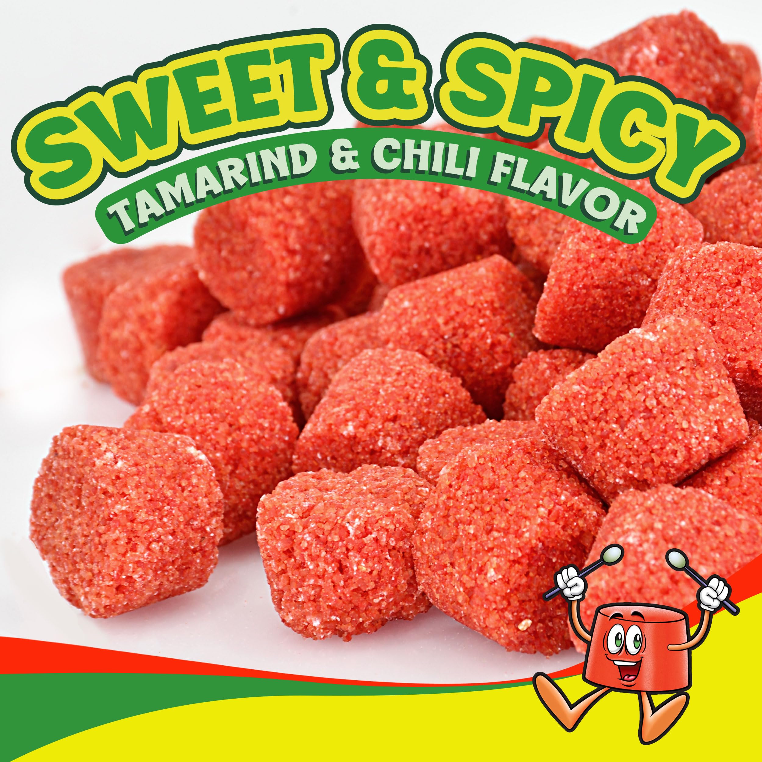 Mexican Hot Candy - Tamborines Enchilados 100 Pieces (15.85 oz) | Spicy Tamarind Treat for Parties, Snacking & Mexican Cuisine