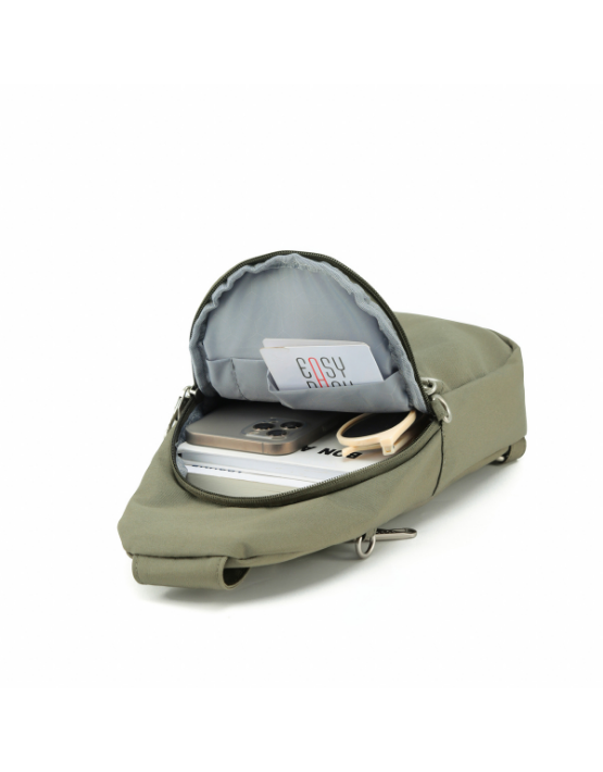TOSCA TCA989 Anti-Theft Sling Bag Khaki - Secure Crossbody Travel Bag for Men & Women - Perfect for Commuting, Hiking & Outdoor Adventures
