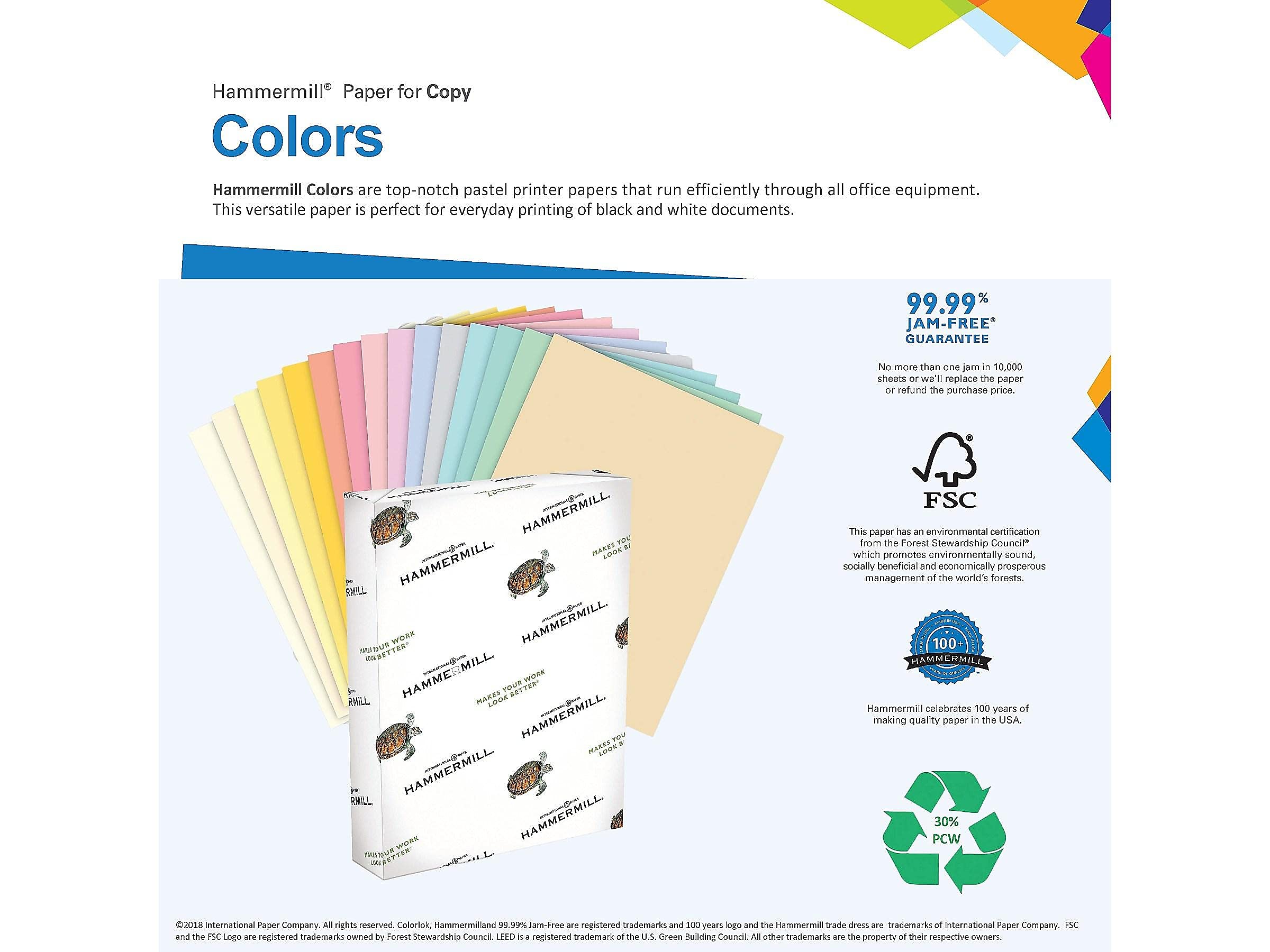 Hammermill 24 lb Ivory Colored Printer Paper, 8.5 x 11 Inches, 500 Sheets/Ream - Premium Pastel Paper for Office, School & Crafting - Made in USA (104406R)