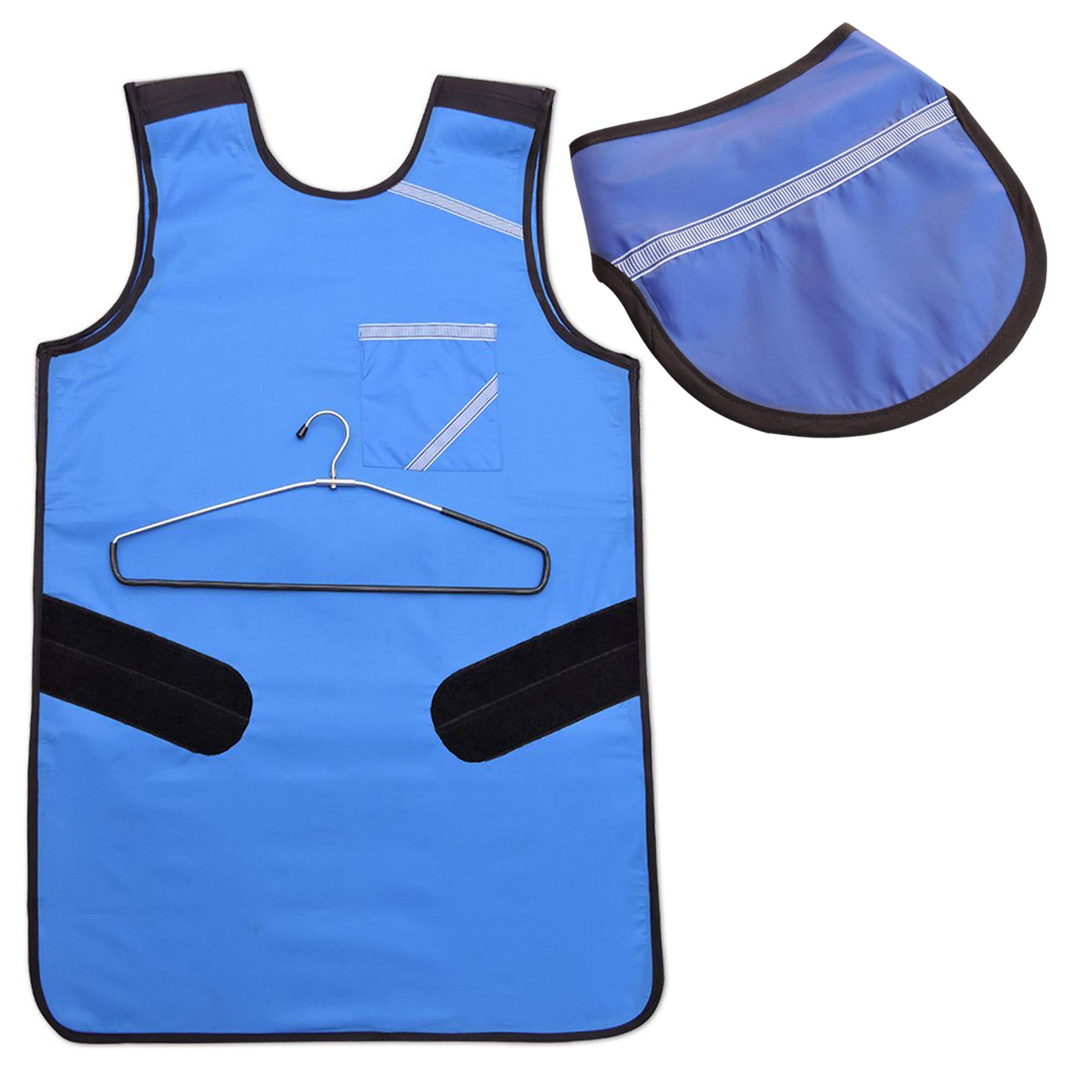 Professional Lead Apron and Thyroid Shield Set - 0.5mm Pb Equivalent X-Ray Protection for Medical & Dental Use | Durable Hanger for Radiology, Fluoroscopy & Veterinary Clinics