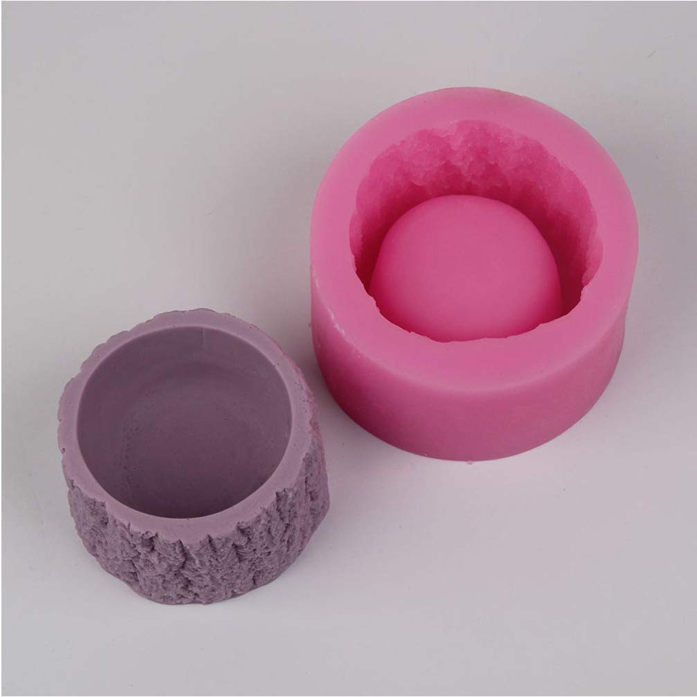 Exceart Silicone Fondant Molds - 3D Tree, Flower Pot & Candy Molds for Soap Making, Epoxy Resin Crafts, Concrete Decor & Fudge - Reusable Baking & DIY Craft Supplies (Pink) - Perfect for Cake Decorating, Homemade Candies & Creative DIY Projects