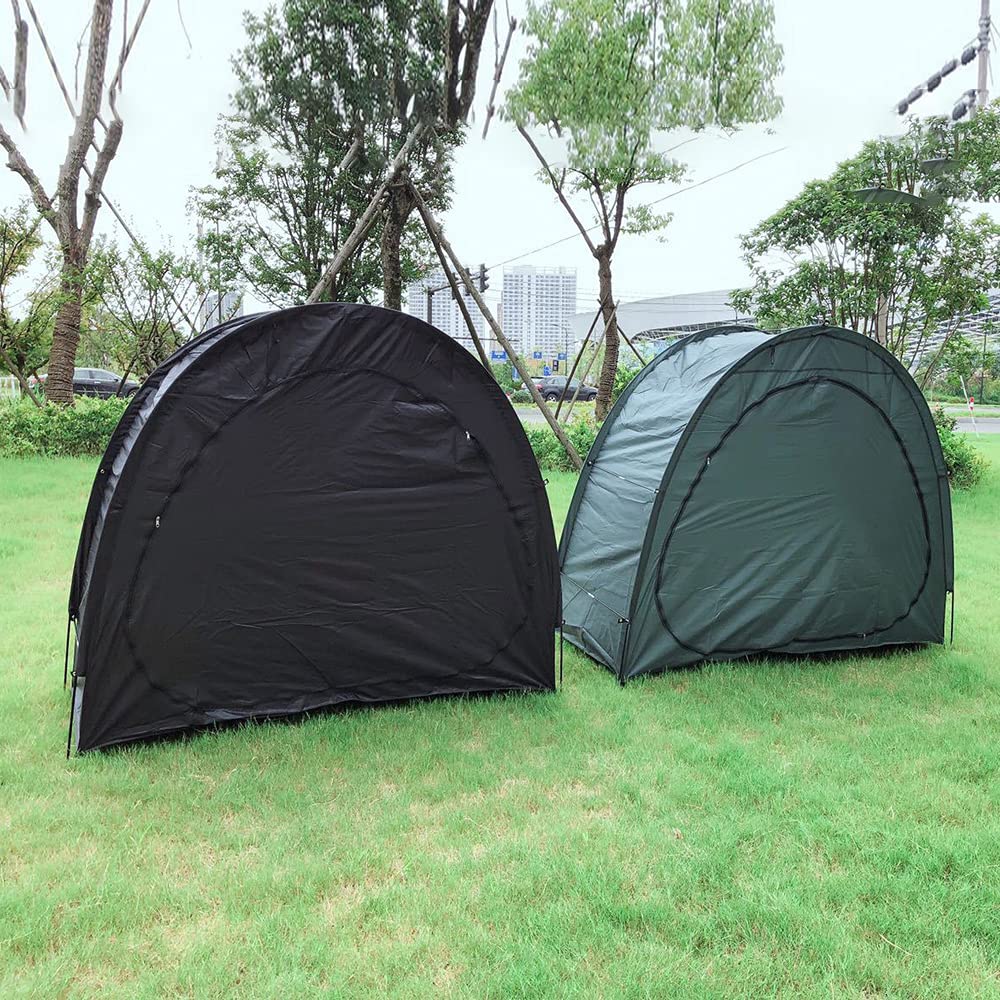 Portable Bike Storage Tent - Outdoor Foldable Bike Shed Cover for 1 Bicycle, Waterproof Garden Shelter for Patio, Yard & Garage (Black) | Perfect for Backyard, Camping & Seasonal Bike Protection