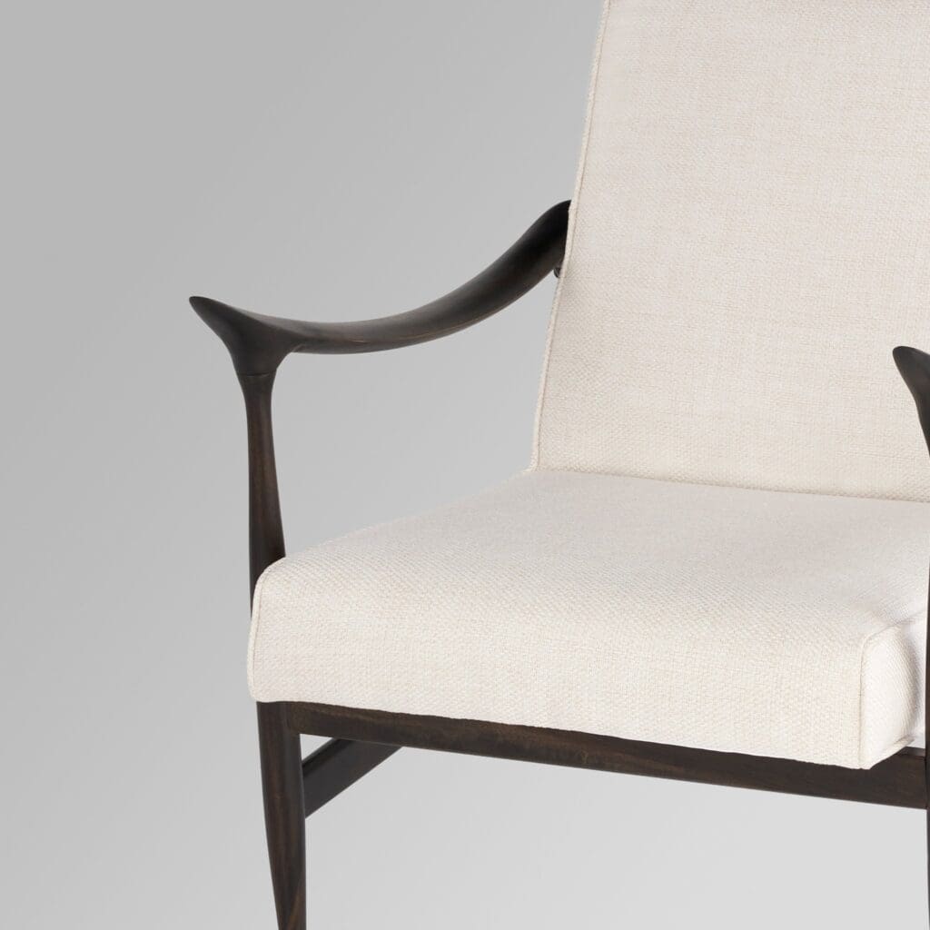 Cyan Design 11729 Oscar Arm Chair in Dark Brown & Cream - Luxurious Living Room Accent Chair for Home Office & Reading Nook