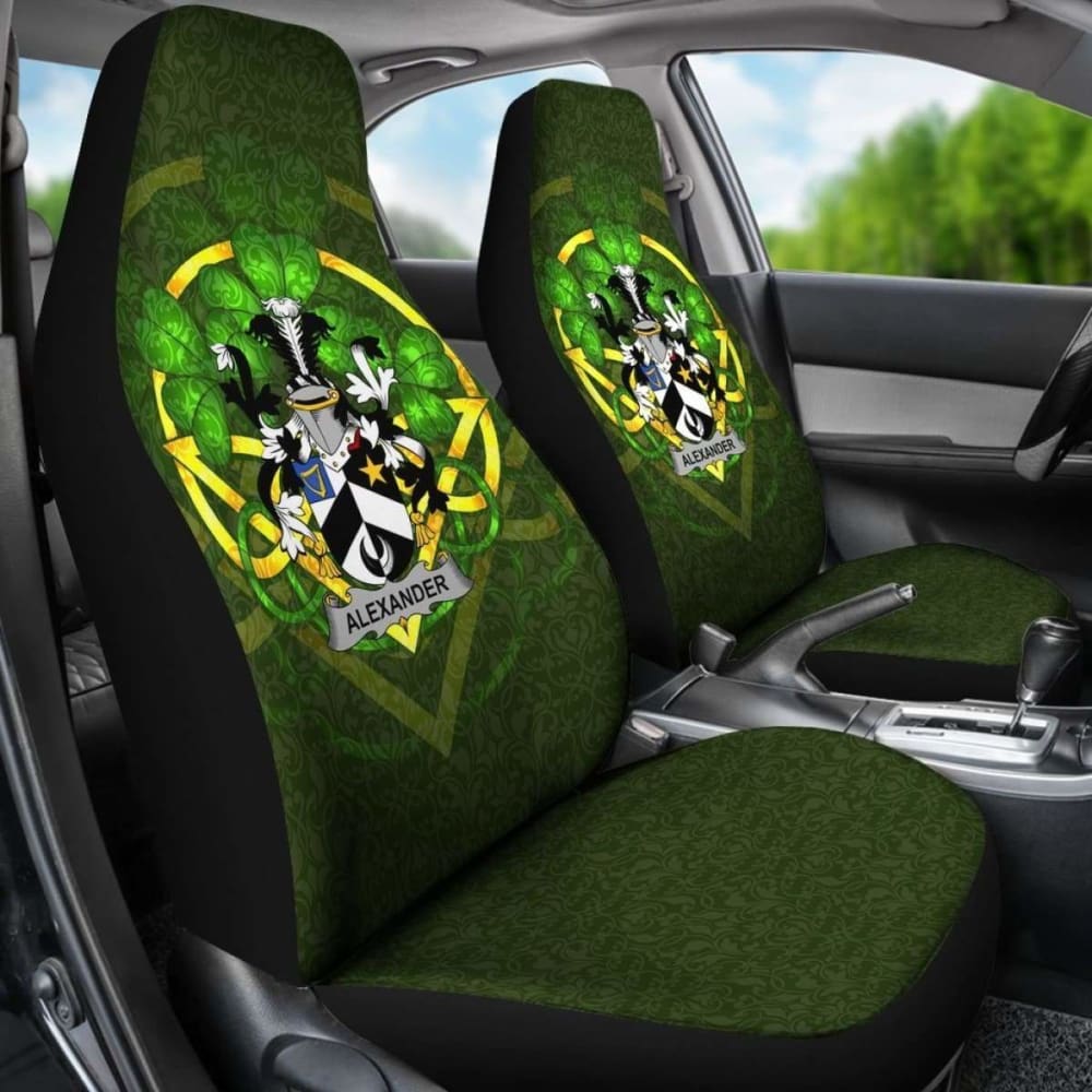 Alexander Ireland Car Seat Cover Set of 2 - Premium Celtic Shamrock Design for Auto Protection | Perfect for Cars, Trucks & SUVs | Waterproof & Anti-Slip Car Accessories