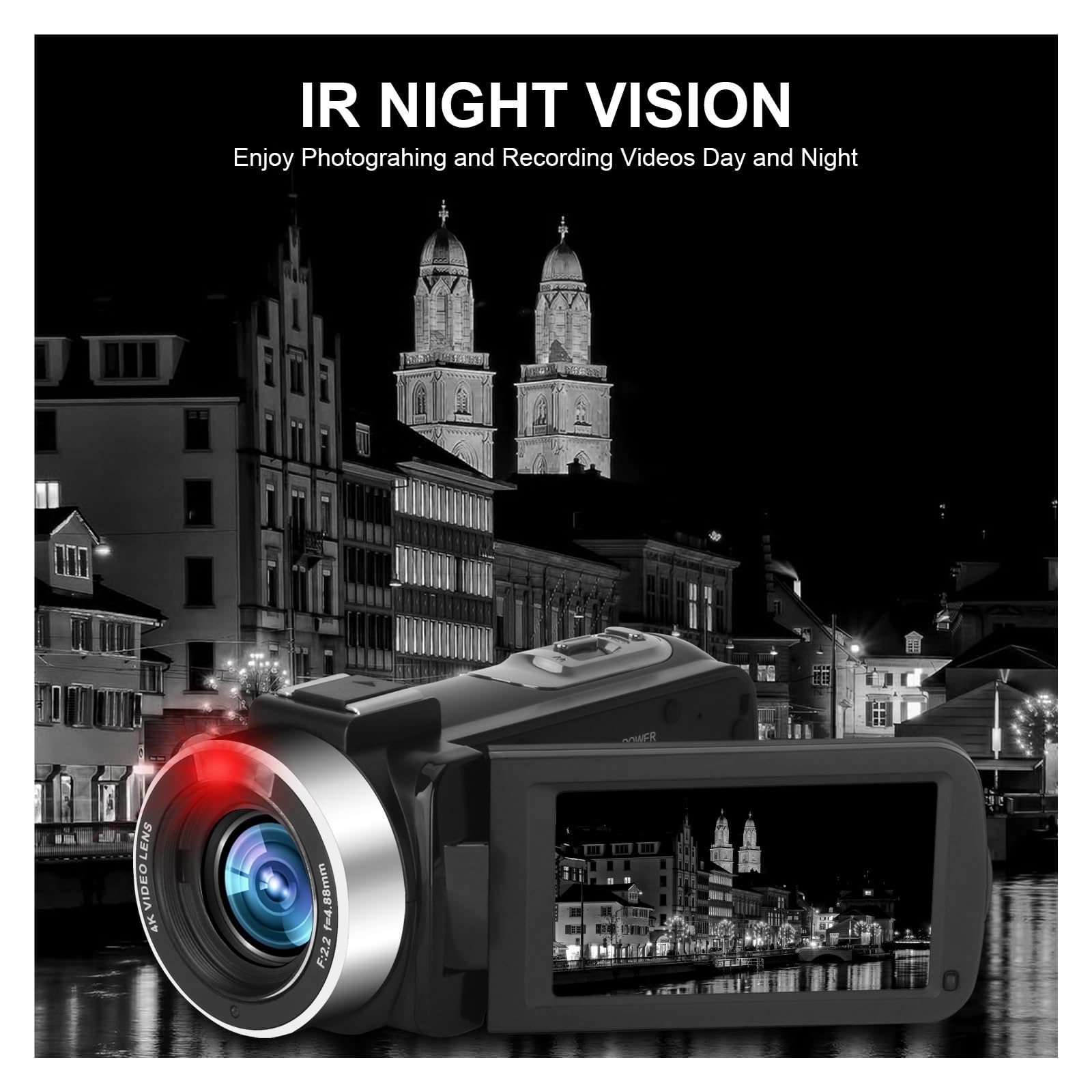 4K Digital Camera for Vlogging & Live Streaming - 18X Zoom WiFi Webcam with UHD Video Recorder, 32GB SD Card, MIC & Light Hood Lens Included - Perfect for YouTube, TikTok & Social Media Content Creation