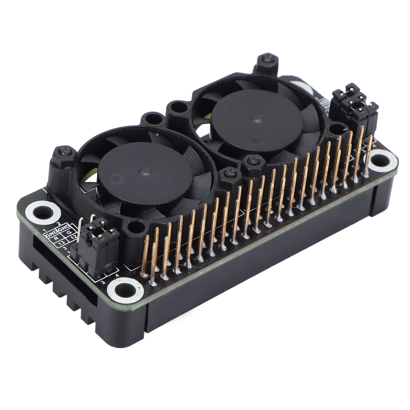 Aluminum Alloy Raspberry Pi Heatsink with Dual Fans & RGB LED - Compatible with Raspberry Pi Zero and Zero 2W - Perfect for Cooling, Gaming, and DIY Electronics Projects