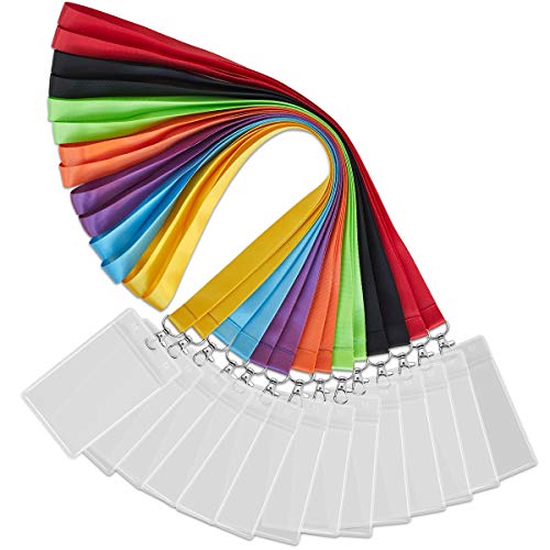 7 Colors 14 Pack Lanyard With Badge Holder