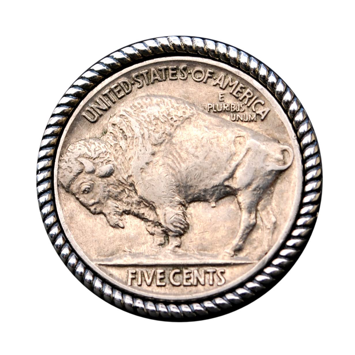 Vintage 1913-1938 Indian Head Buffalo Nickel Coin 925 Sterling Silver Signet Ring - Buffalo Skull Design - US Size 11.5 - Perfect for Western Fashion, Coin Collectors & Unique Gift Giving