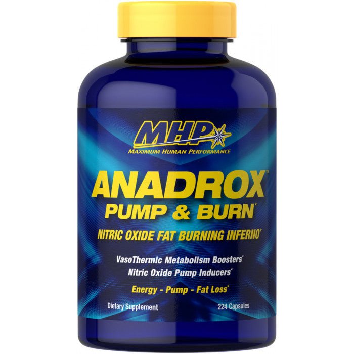 MHP Anadrox Pump & Burn - Pre Workout Supplement for Muscle Growth & Fat Loss | Gym, Bodybuilding & Fitness Training