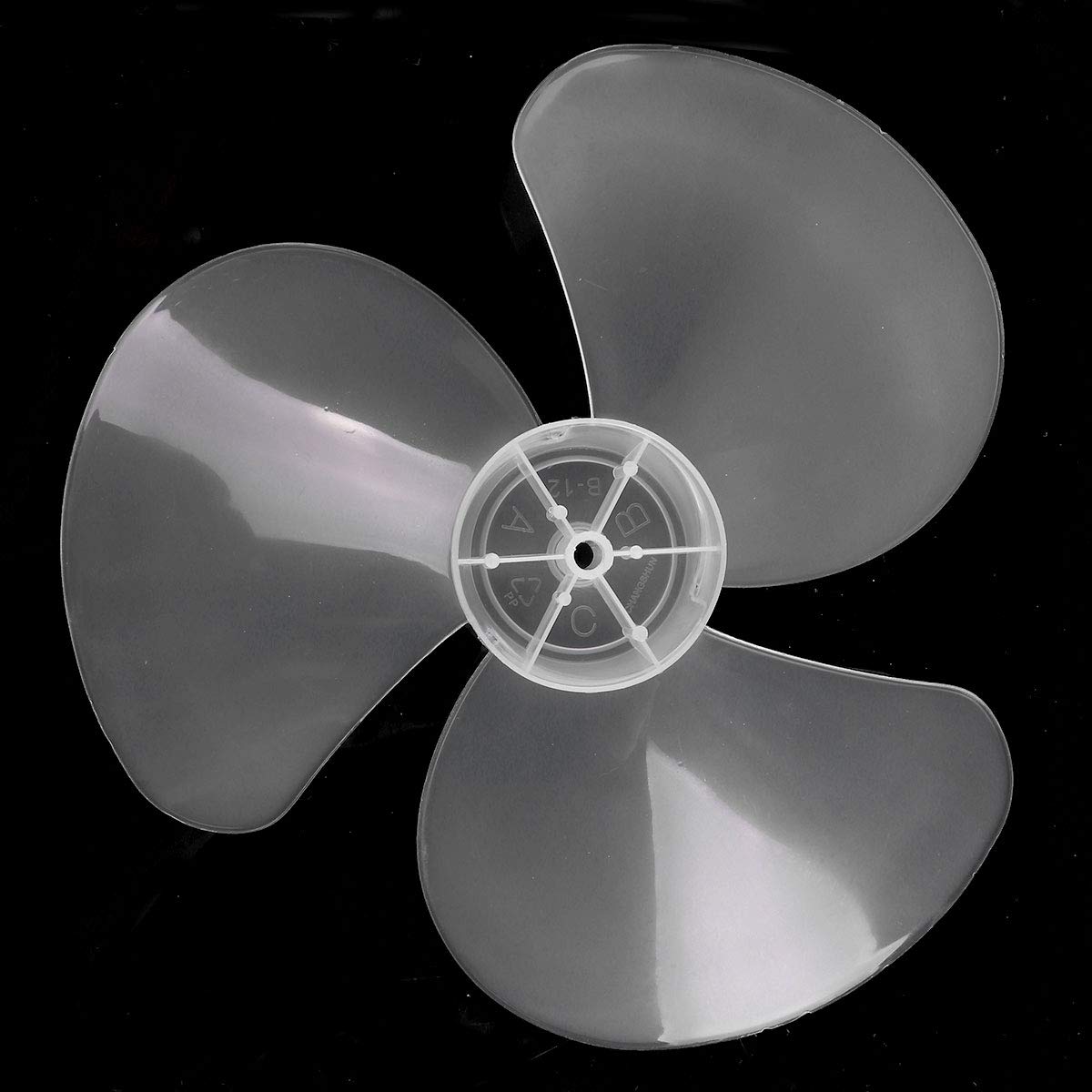 12 Inch 3-Blade White Plastic Replacement Fan Blade - Universal for Household Standing Pedestal & Table Fans - Perfect for Bedroom, Living Room, Office Cooling