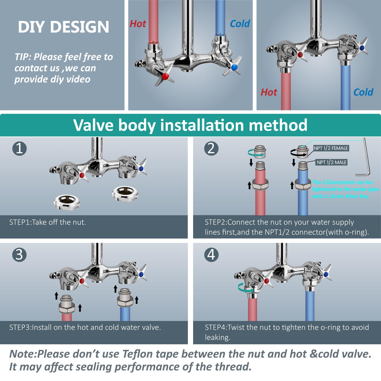 **Aolemi Outdoor Shower Kit - 2 Handle Faucet System with 8 Inch Rainfall Shower Head & Handheld Sprayer - Adjustable Height Polish Chrome Pipe - Perfect for Poolside, Beach, Camping & Garden Use**