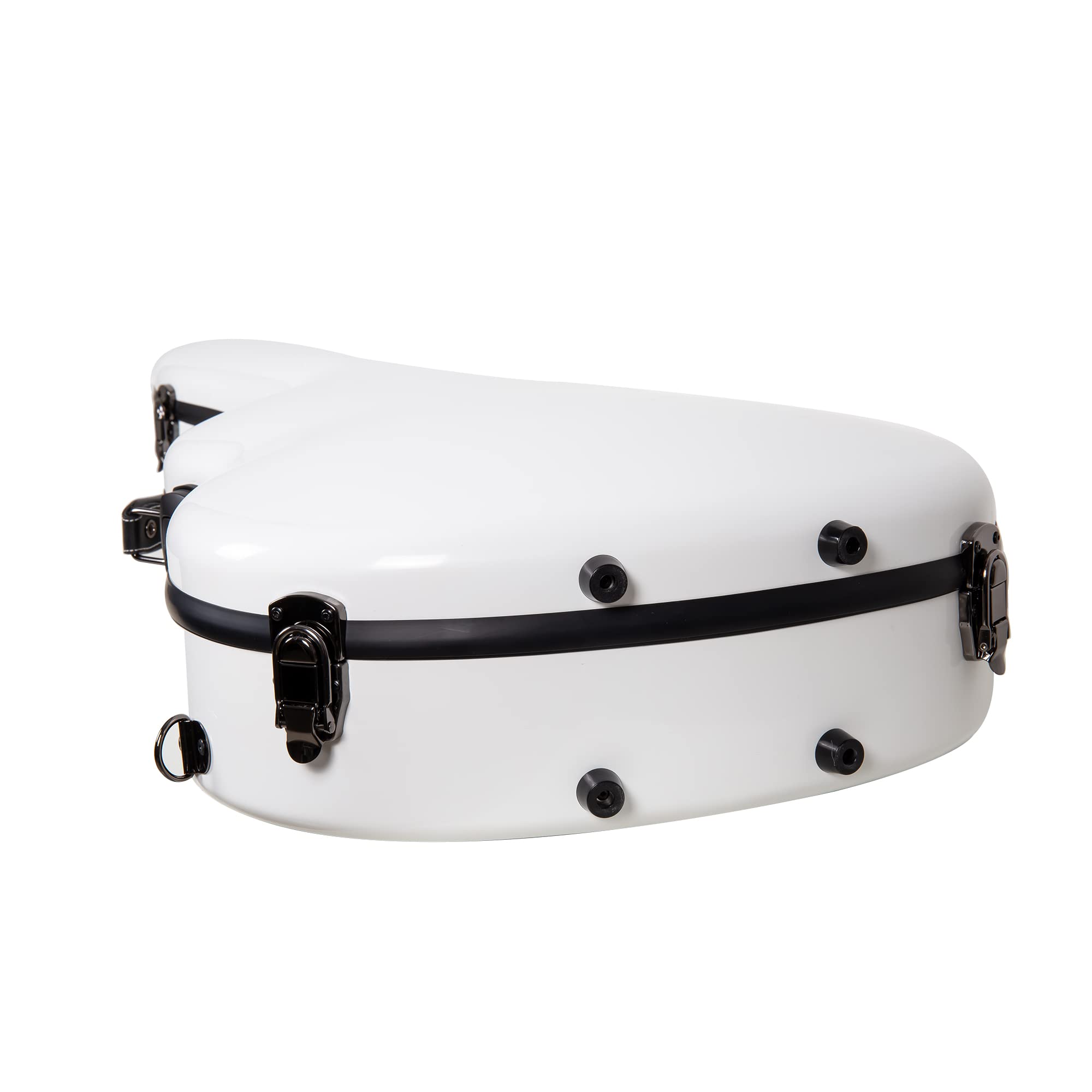 Crossrock Fiberglass Hardshell Guitar Case for Les Paul - White Backpack Style | Perfect for Travel, Gigging & Secure Storage