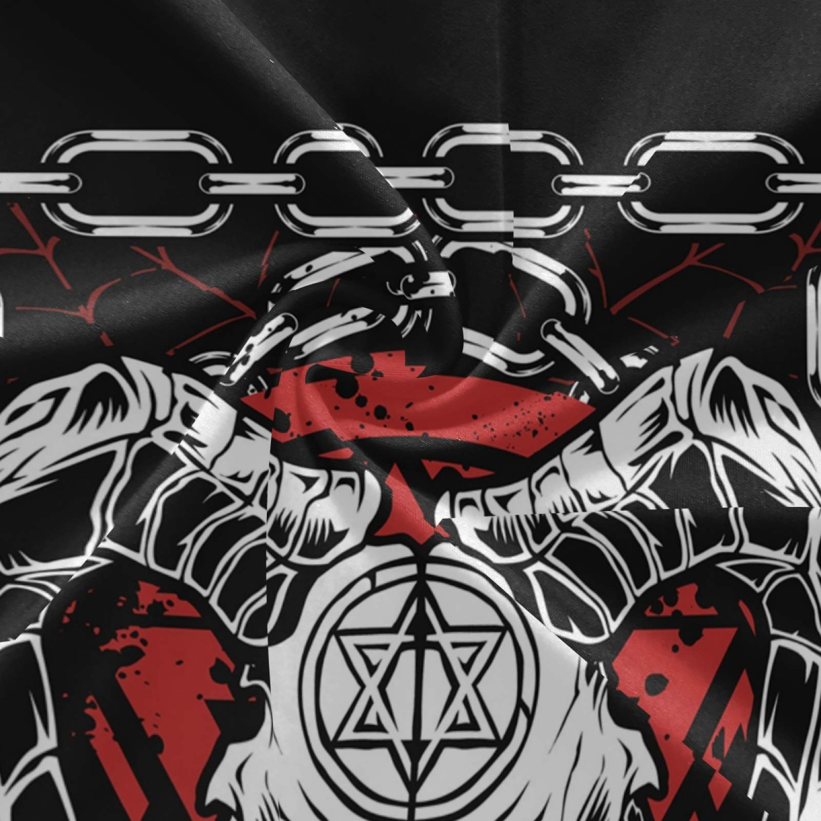 Devil Bull Skull Yoga Pants - High Waist Tummy Control Leggings for Women, Workout & Running (XXL) - Gothic Fitness Style