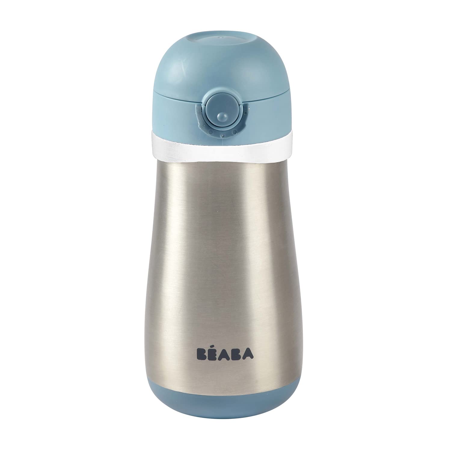 BEABA Stainless Steel Kids Water Bottle - Leakproof Thermos for Toddlers, Travel & School