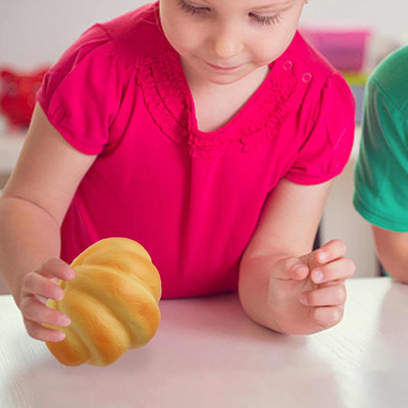 Soft Realistic Bread Squeeze Toy - Stress Relief & Anxiety Relief for Kids & Adults - Fun Artificial Bread Stress Ball for Office, Home, School & Travel Use