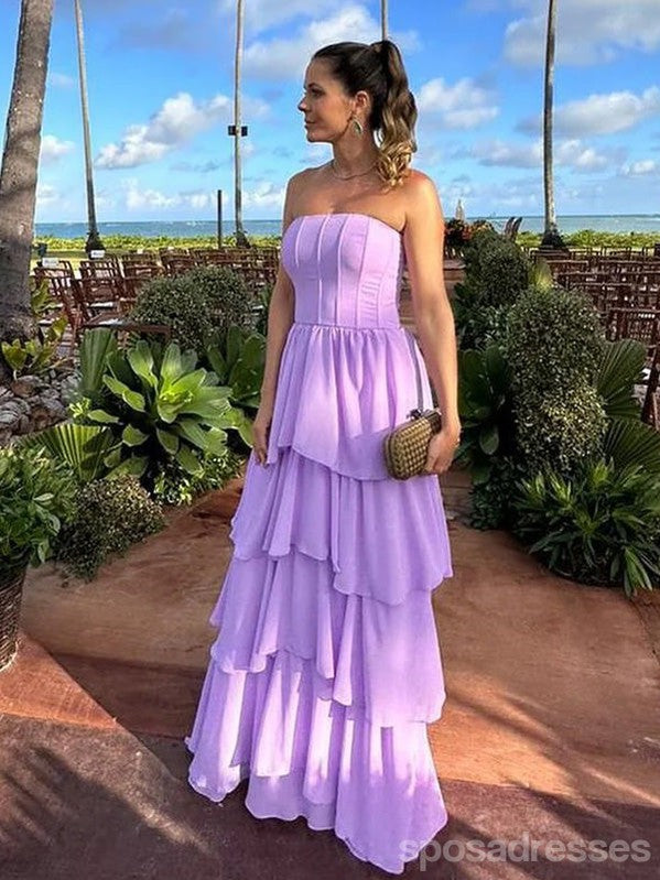 Elegant Purple A-Line Maxi Long Party Prom Dresses for Women - Formal Evening Gowns for Homecoming, Wedding, Ball & Special Occasions - Style 13690