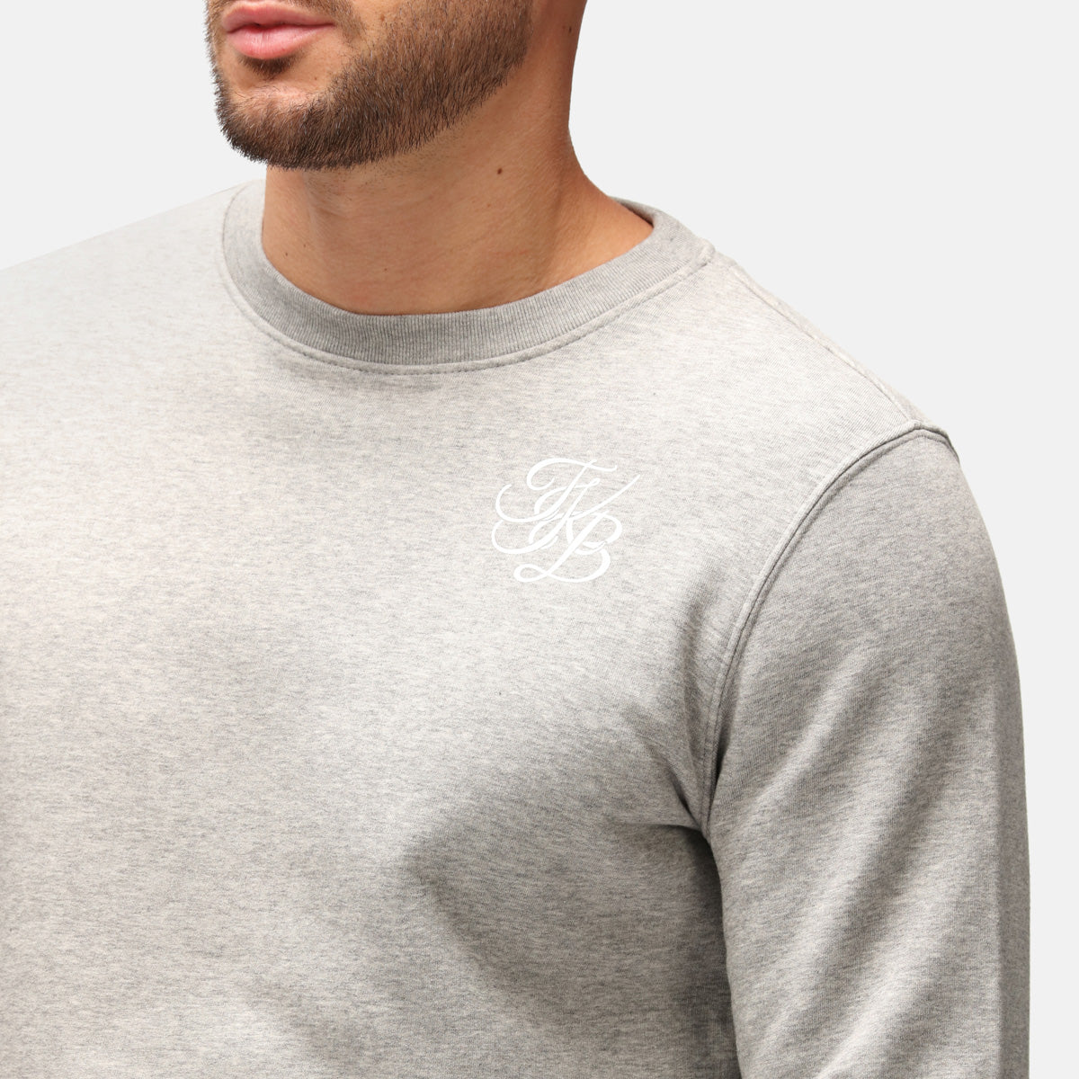 TKB Men's Grey Organic Cotton Sweatshirt | Eco-Friendly Casual Pullover for Men | Perfect for Lounge Wear, Gym, and Outdoor Activities