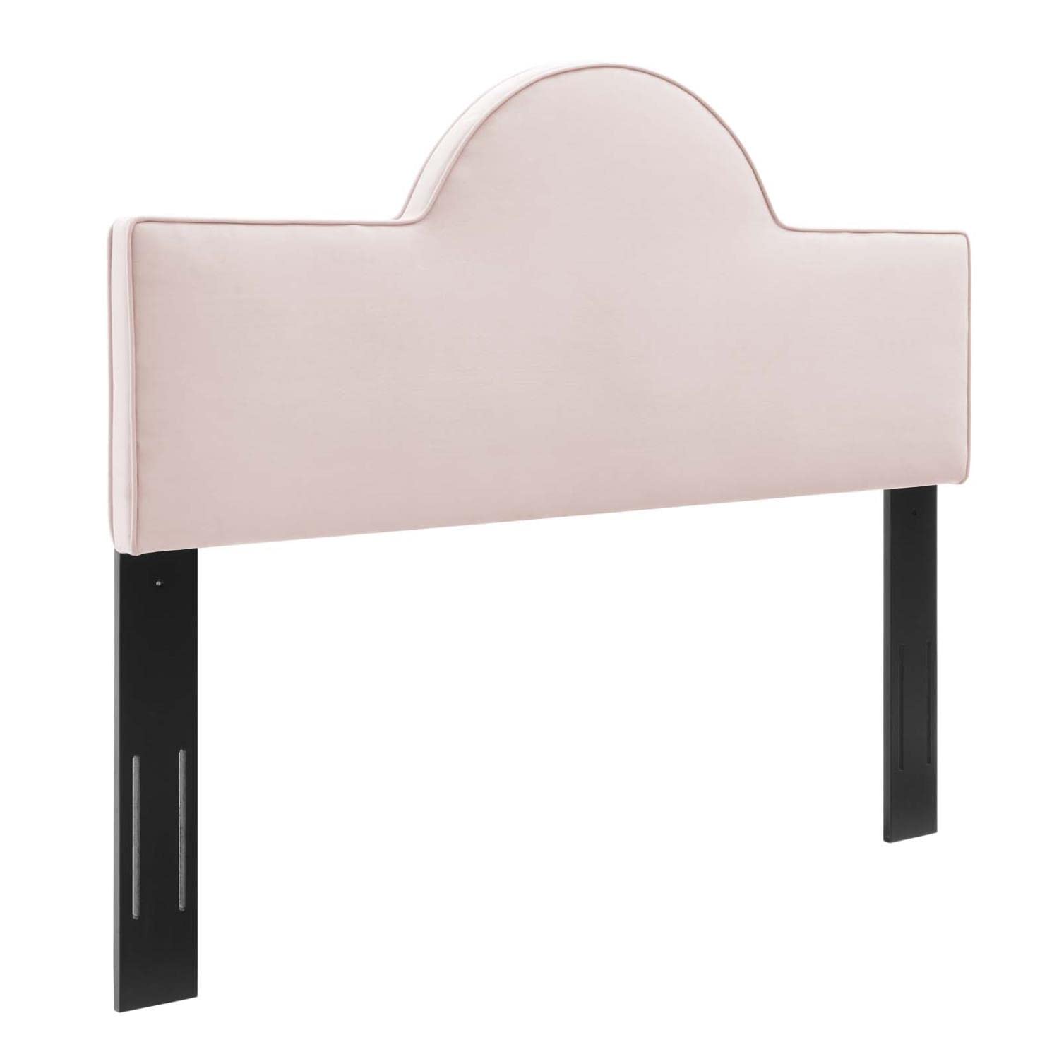 Modway Dawn Performance Velvet Headboard - Full/Queen Size Pink Upholstered Bed Headboard for Bedroom Decor & Luxury Bedroom Upgrade