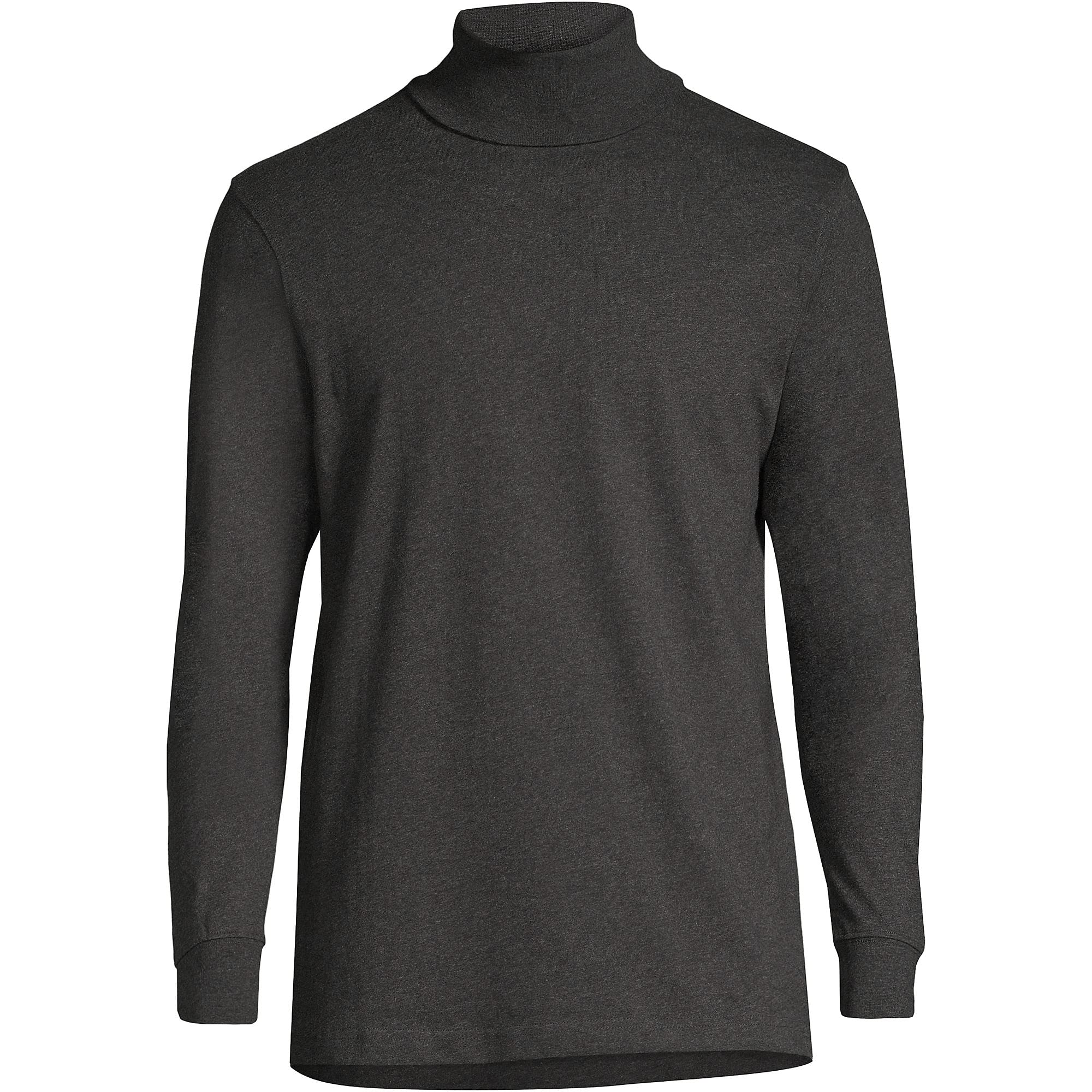 Lands' End Men's Super-T Cotton-Blend Turtleneck Shirt - Soft & Comfortable Long Sleeve Pullover for Work, Office & Casual Wear | Winter & Fall Layering Essential