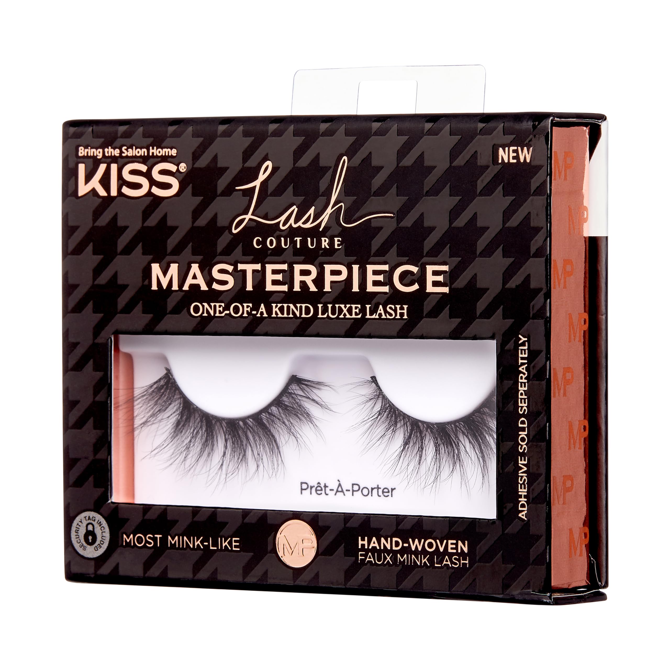 KISS Lash Couture Masterpiece Fake Eyelashes - Pret-A-Porter Style 01 | Handwoven Faux Mink Lashes | Voluminous & Natural Look | Perfect for Parties, Weddings & Special Occasions
