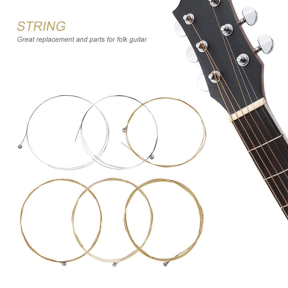 6Pcs Acoustic Guitar Strings Set - Premium Replacement Strings for Classic & Folk Guitars - Durable Nylon Strings for Practice & Performance - Perfect for Beginners & Professionals (Ideal for Studio Recording, Live Shows & Home Practice)