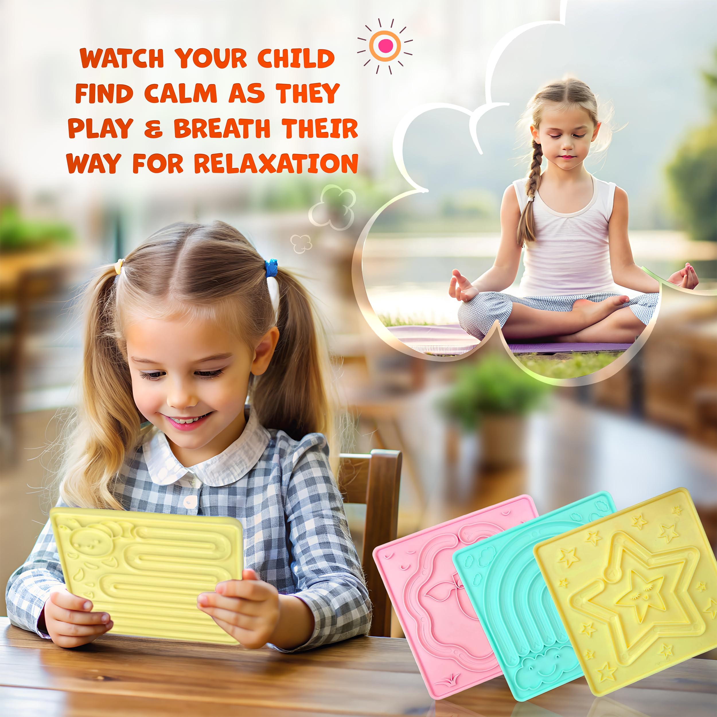 Skywin Breathing Maze Set - Sensory Toys for Kids to Learn Breathing Patterns, Anxiety Relief & Play Therapy - Perfect for Calm Down Corners, Classrooms & Home Use