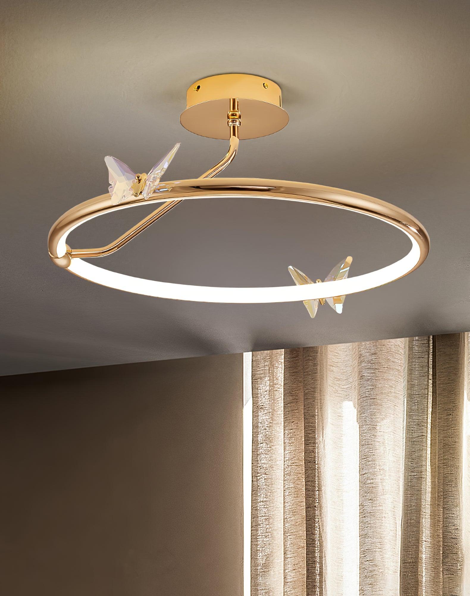 Magic Butterfly Ceiling Lamp - Elegant LED Chandelier for Bedroom & Nursery Decor - Perfect for Kids Room, Girls Bedroom & Fantasy Themed Spaces