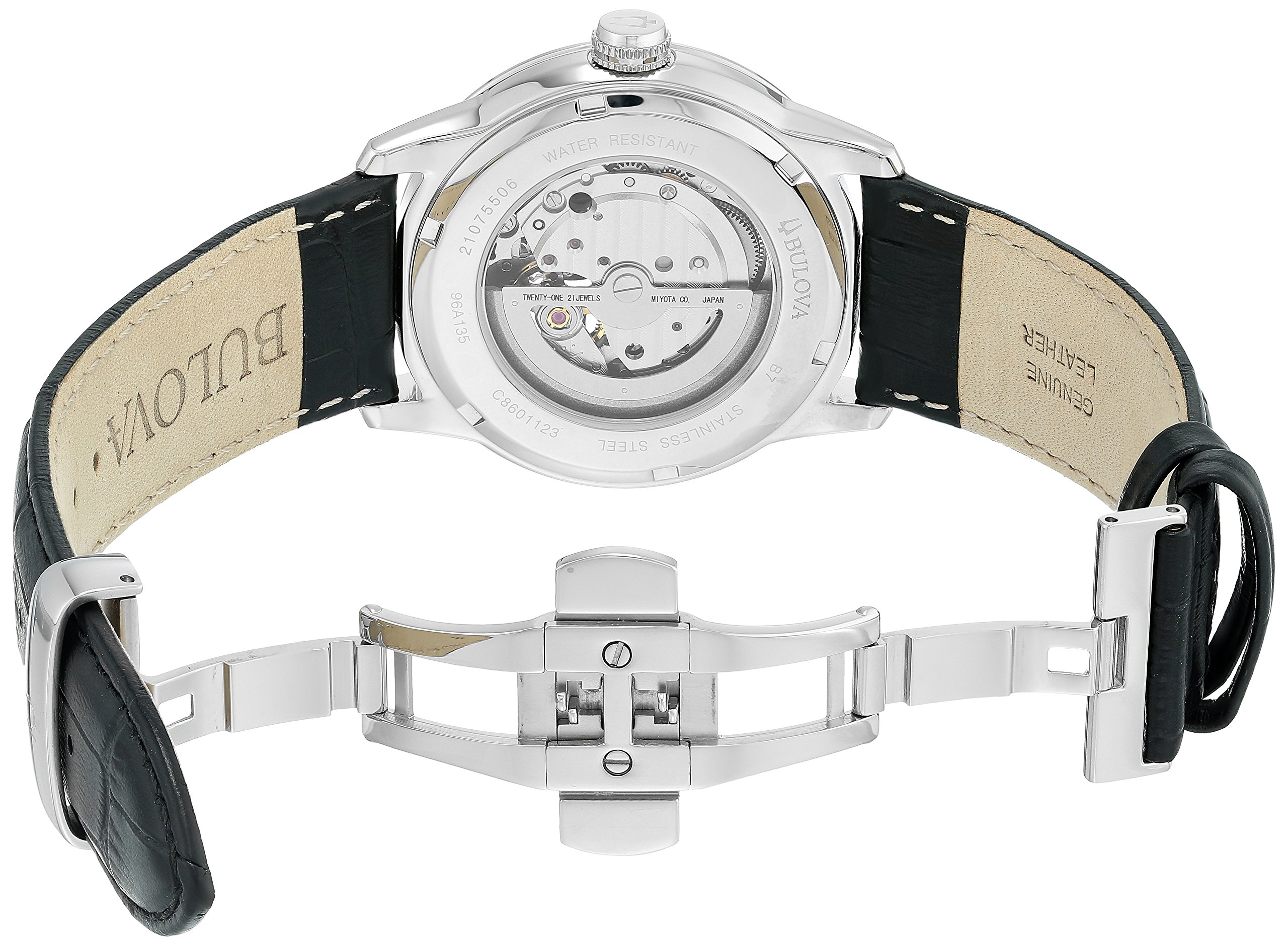 Bulova Men's Classic Sutton Automatic Watch - 42mm, Self-Winding, Luminous Hands, Open Aperture & Exhibition Caseback - Perfect for Business, Formal Events & Everyday Wear
