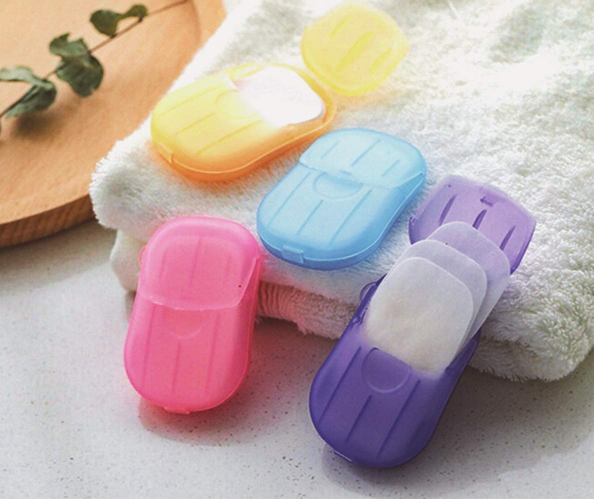 Tanna Enterprise Disposable Mini Paper Soap Sheets - Portable Travel Hand Wash with Fresh Scent, 1-Pack (Multicolor) | Perfect for Camping, Hiking, Gym & Outdoor Activities | Eco-Friendly Hand Cleansing Solution
