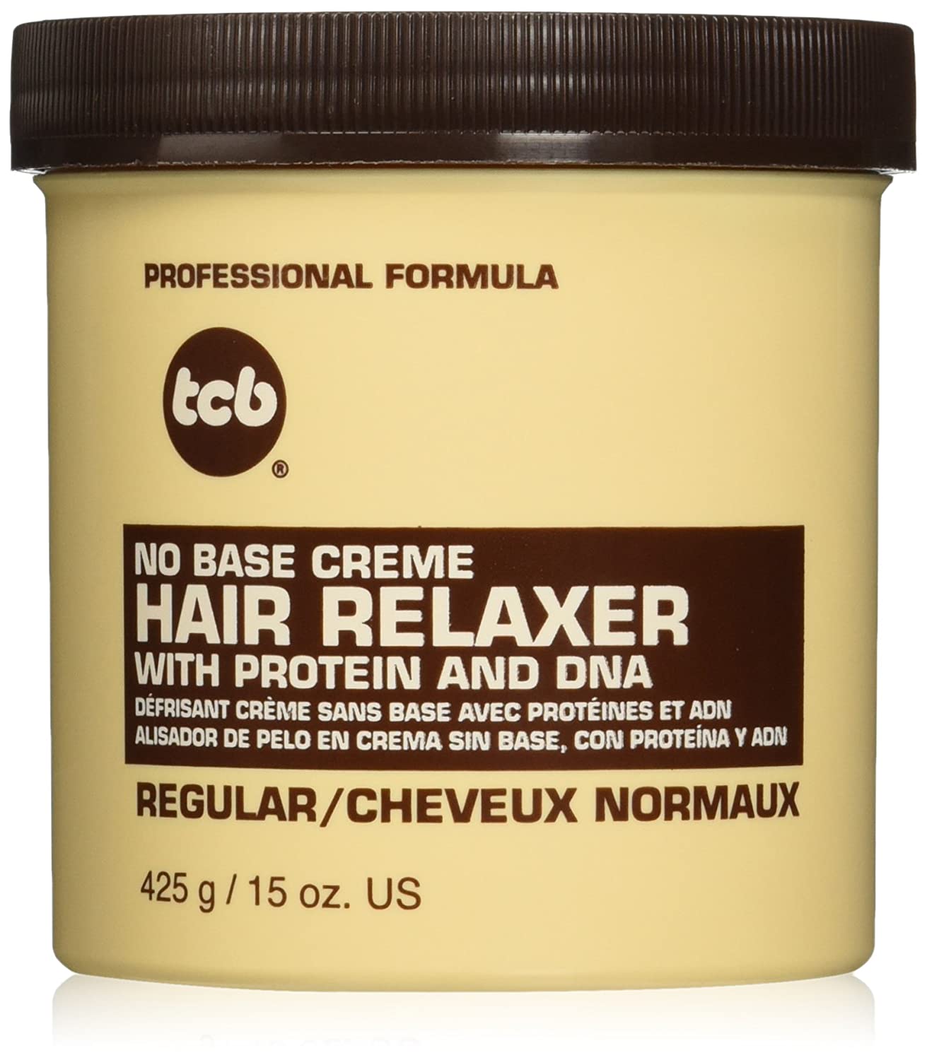 TCB No Base Relaxer Regular 15oz - Professional Hair Straightening Treatment for Natural & Relaxed Hair - Perfect for Salon & At-Home Use